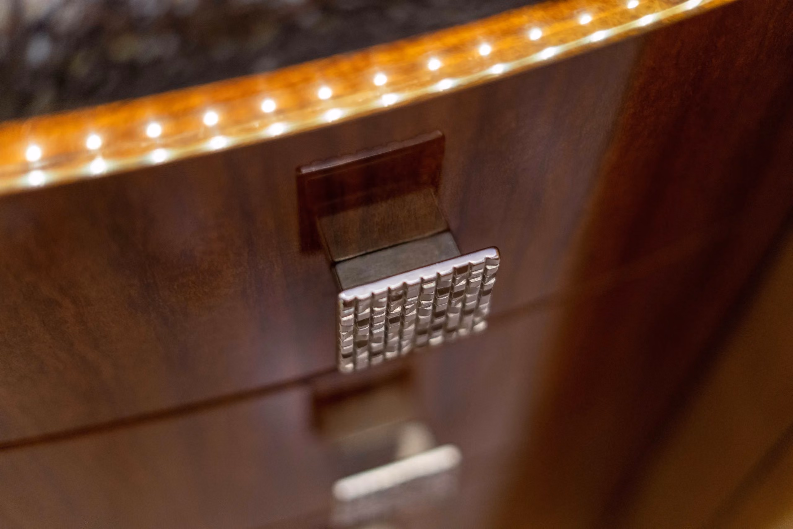 Interior finish close-up in Marathon Coach 1194