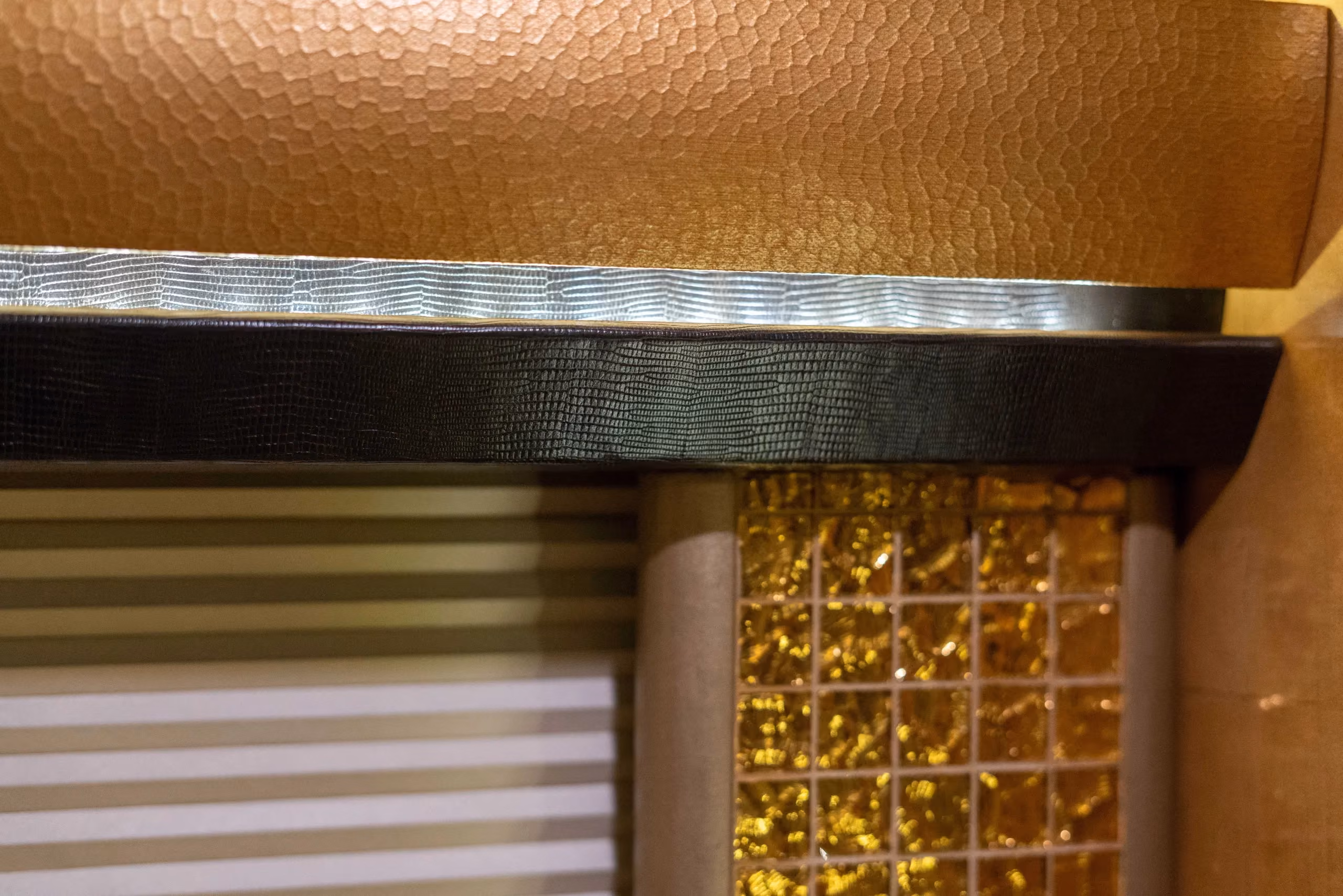 Interior material and texture close-up in Marathon Coach 1194
