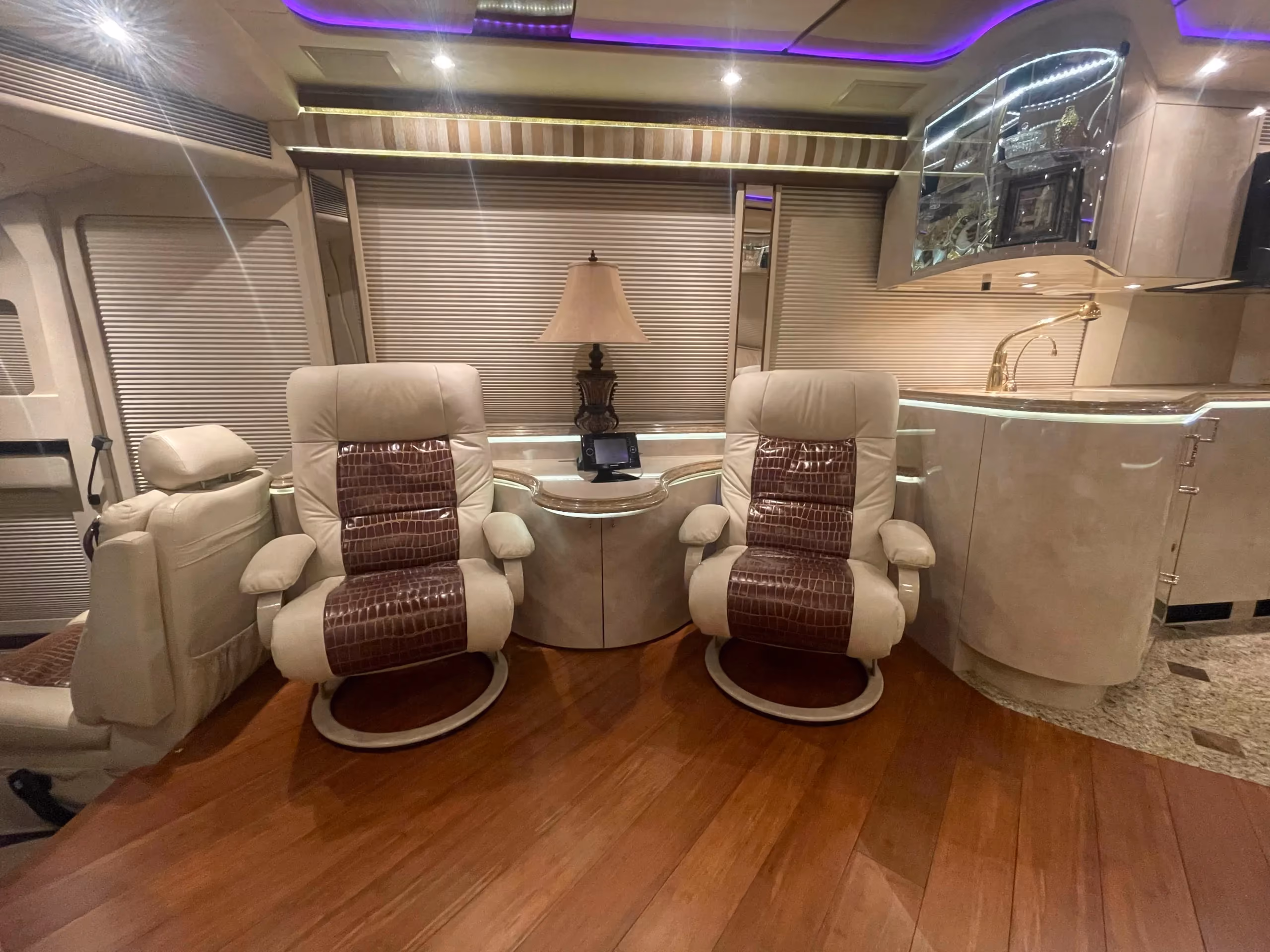Interior overview of Marathon Coach 1202