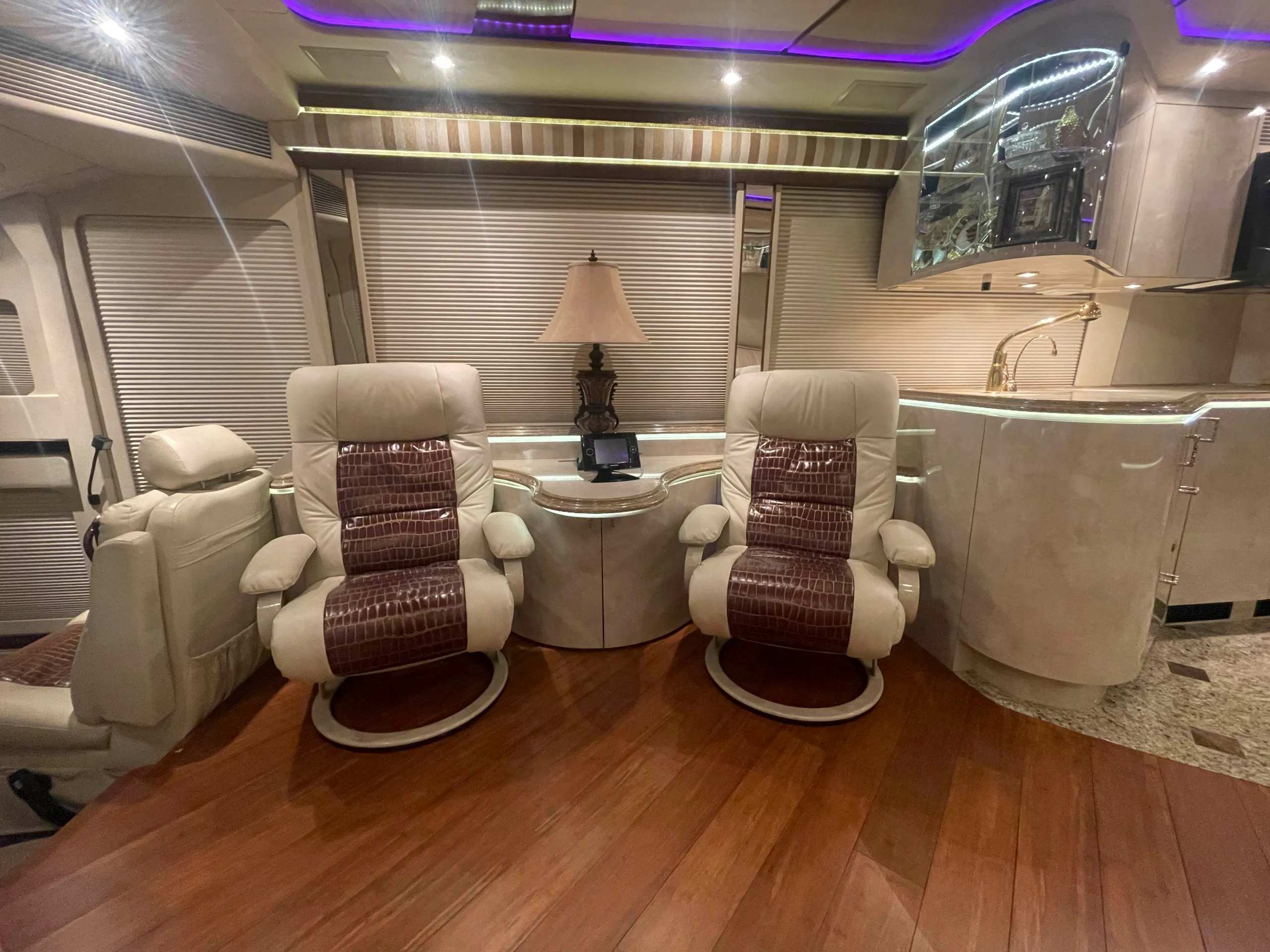 Interior overview of Marathon Coach 1202