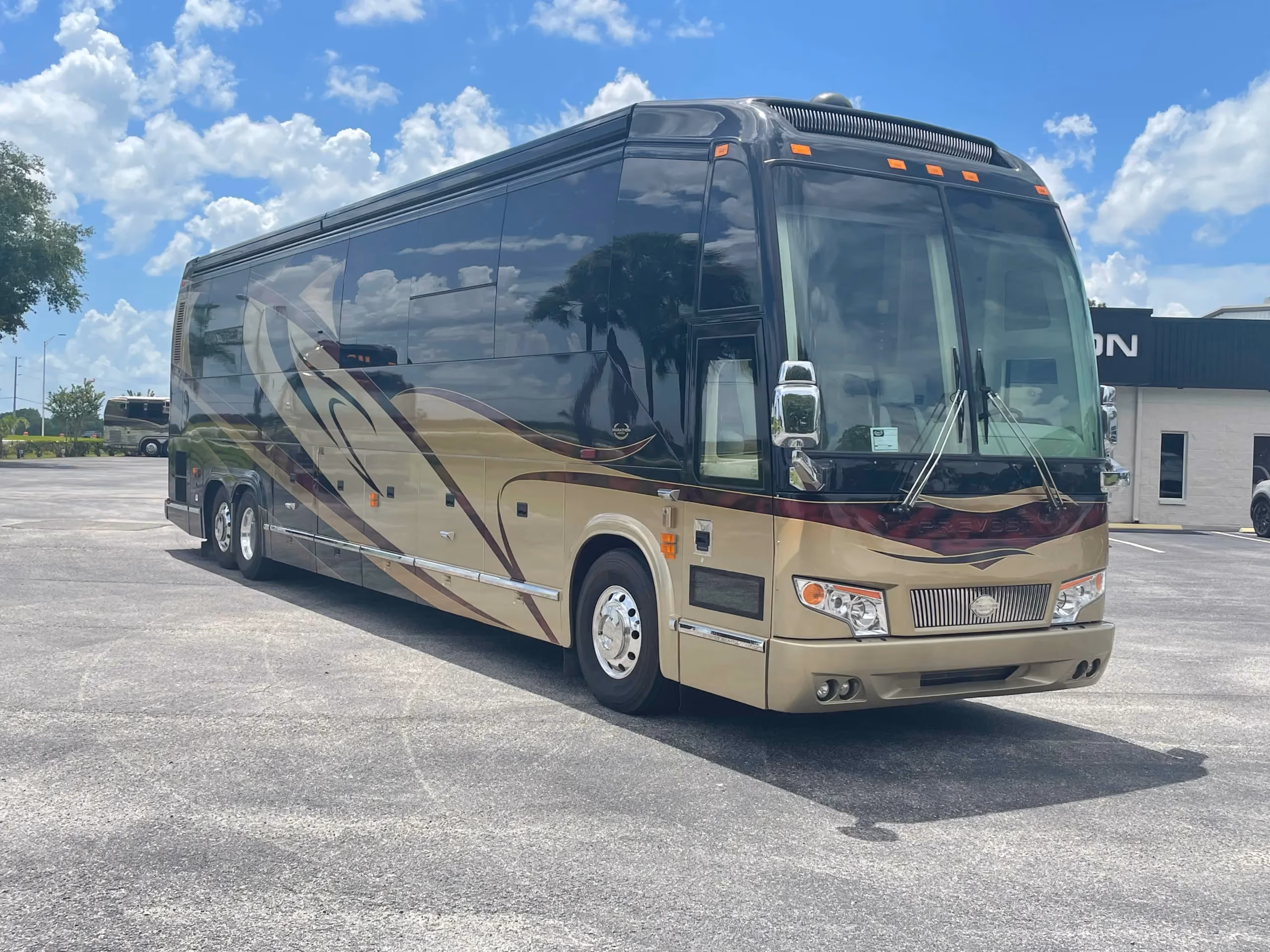 Interior finish and trim detail in Marathon Coach 1202