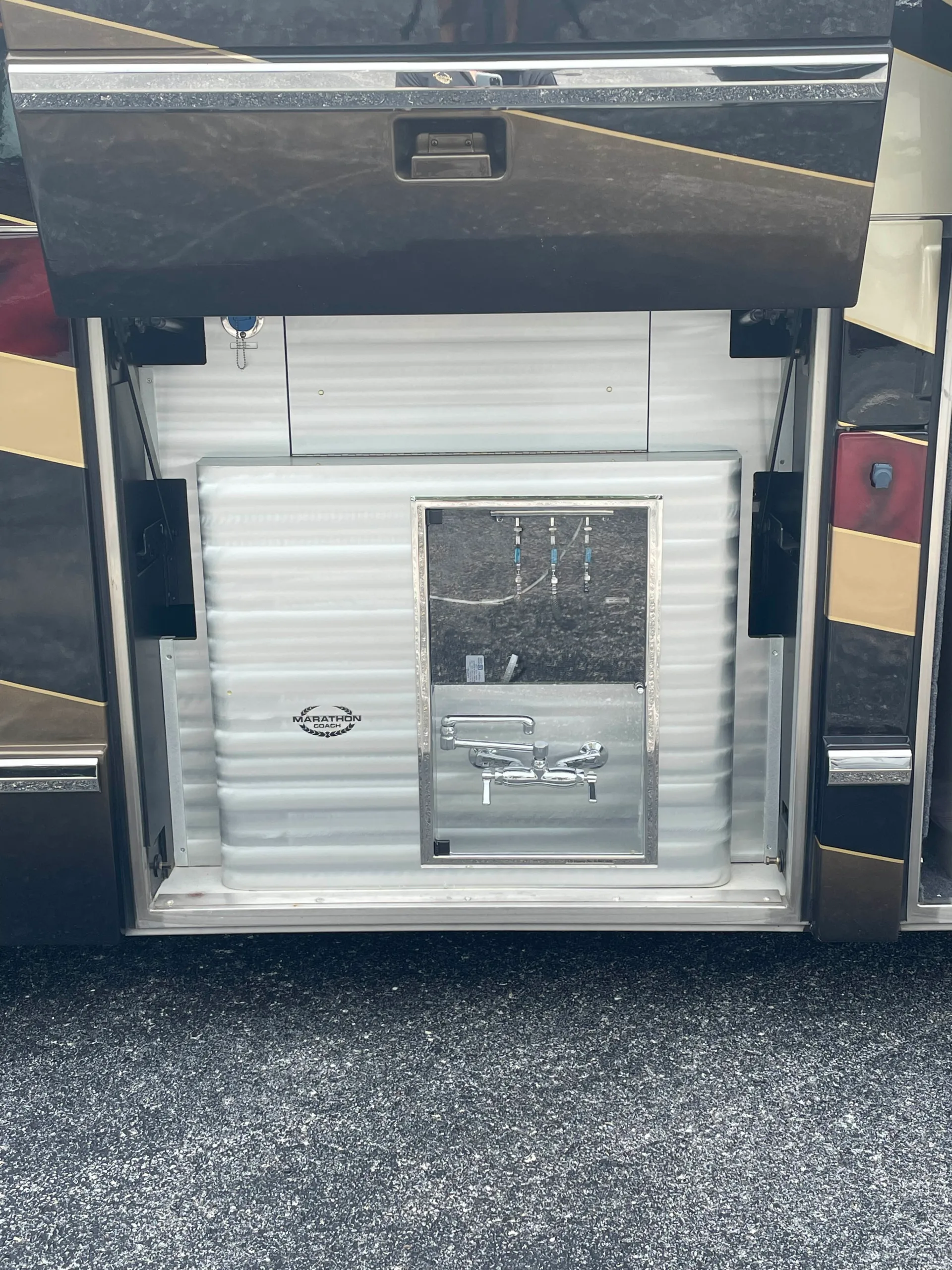 Interior lighting fixture detail in Marathon Coach 1202