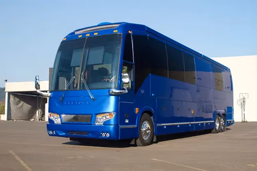 Exterior front view of Marathon Coach 1205