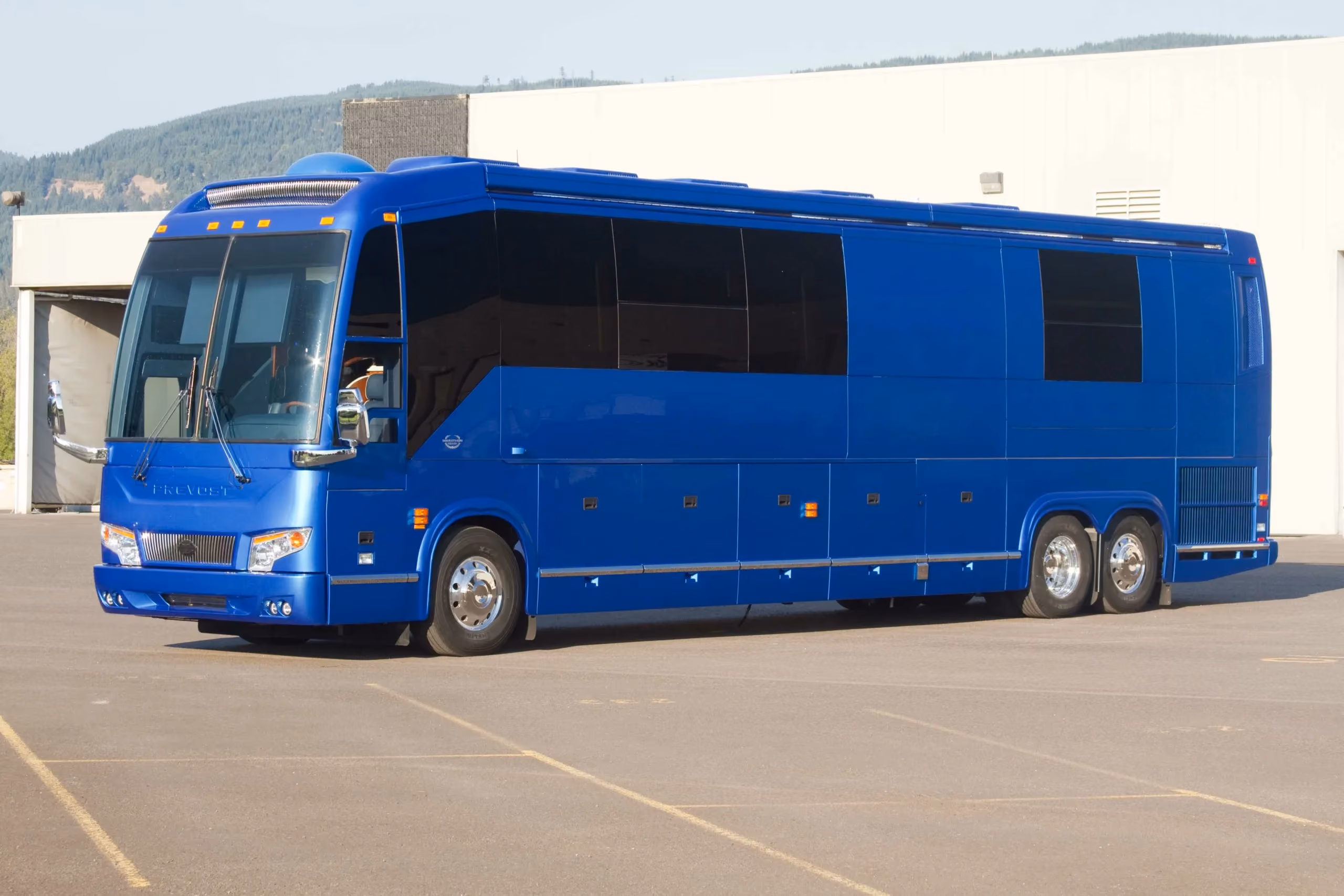 Exterior rear view of Marathon Coach 1205