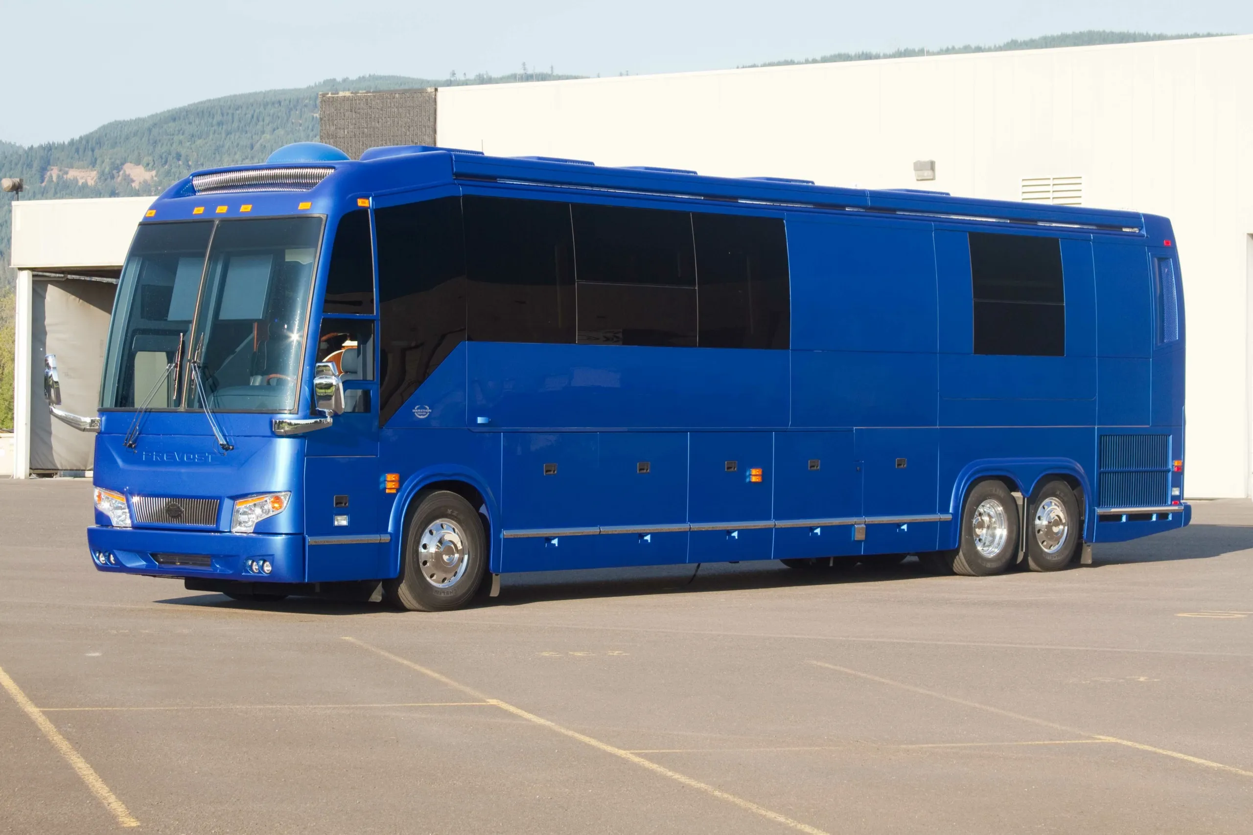 Exterior rear view of Marathon Coach 1205