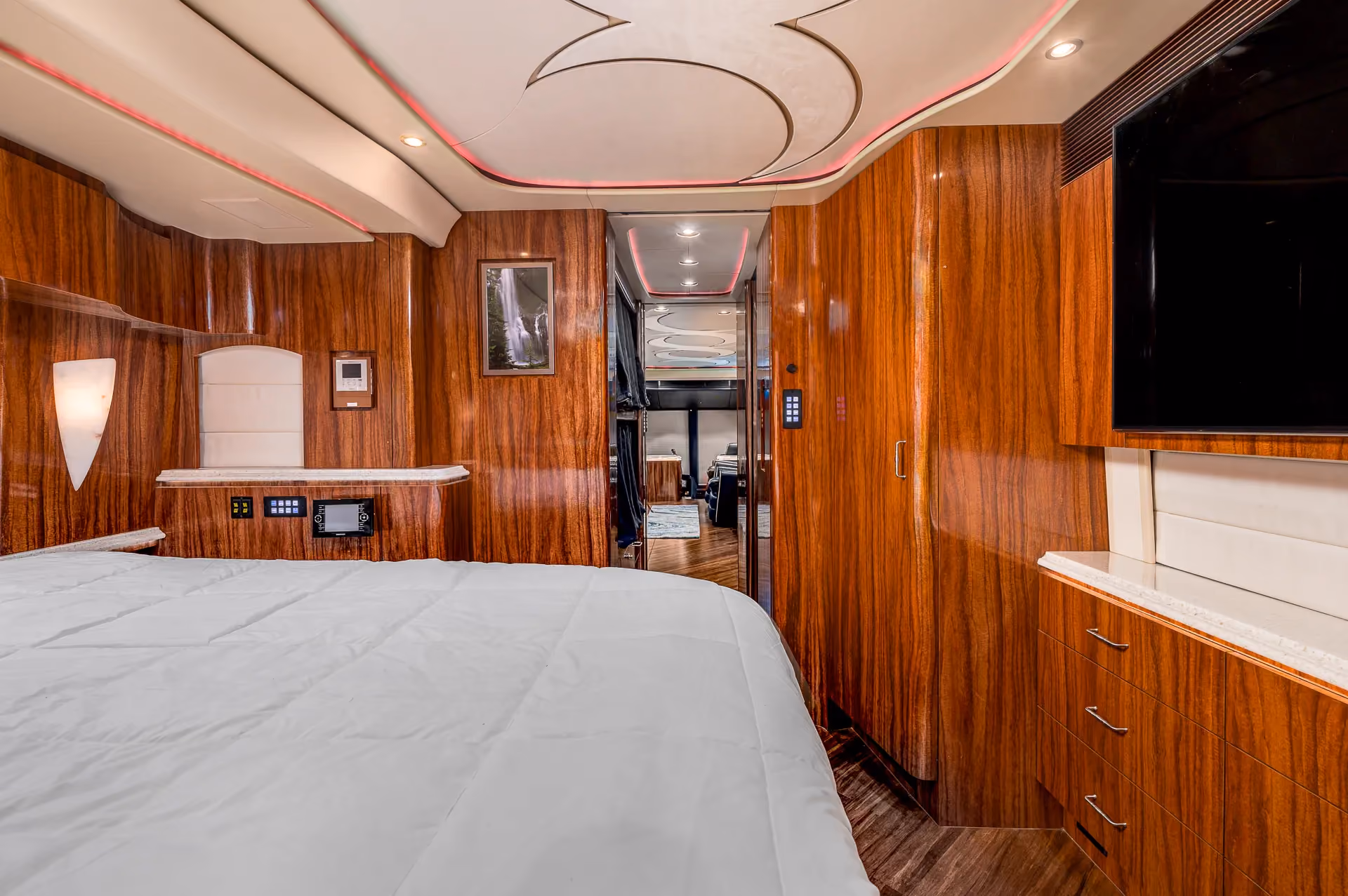 Interior closet and wardrobe in Marathon Coach 1205