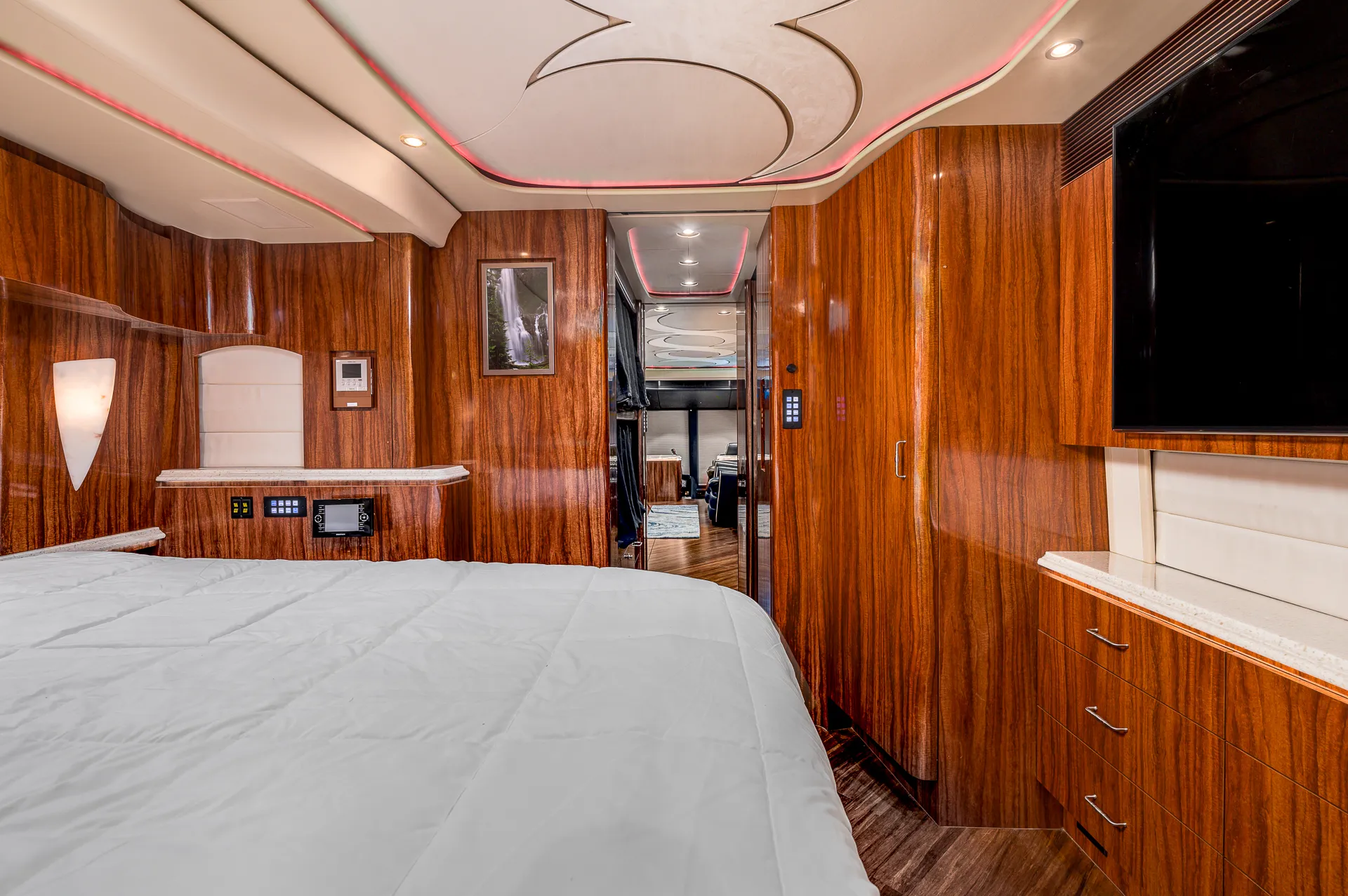 Interior closet and wardrobe in Marathon Coach 1205