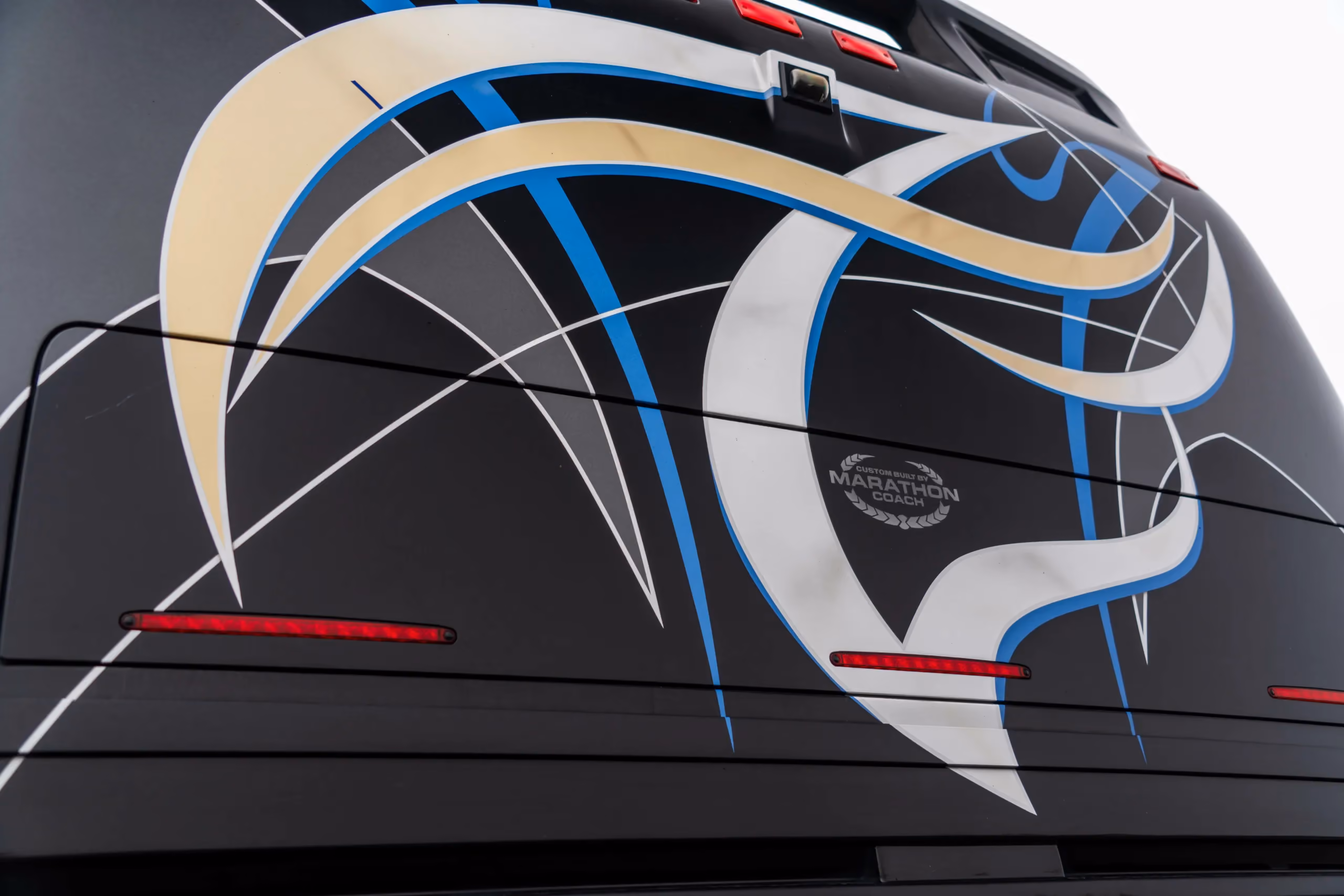 Interior craftsmanship detail in 2015 Marathon Coach 1216