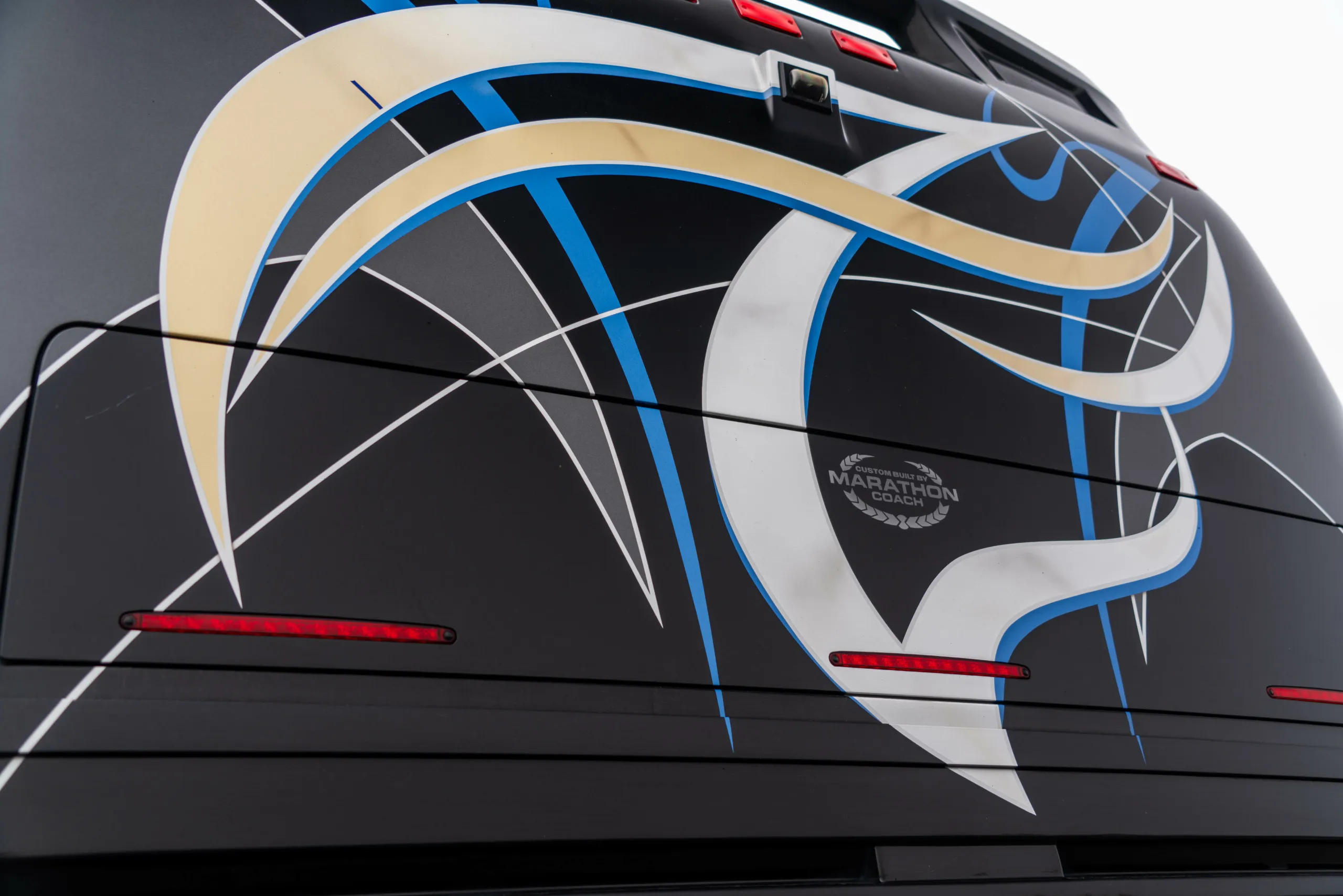 Interior craftsmanship detail in 2015 Marathon Coach 1216