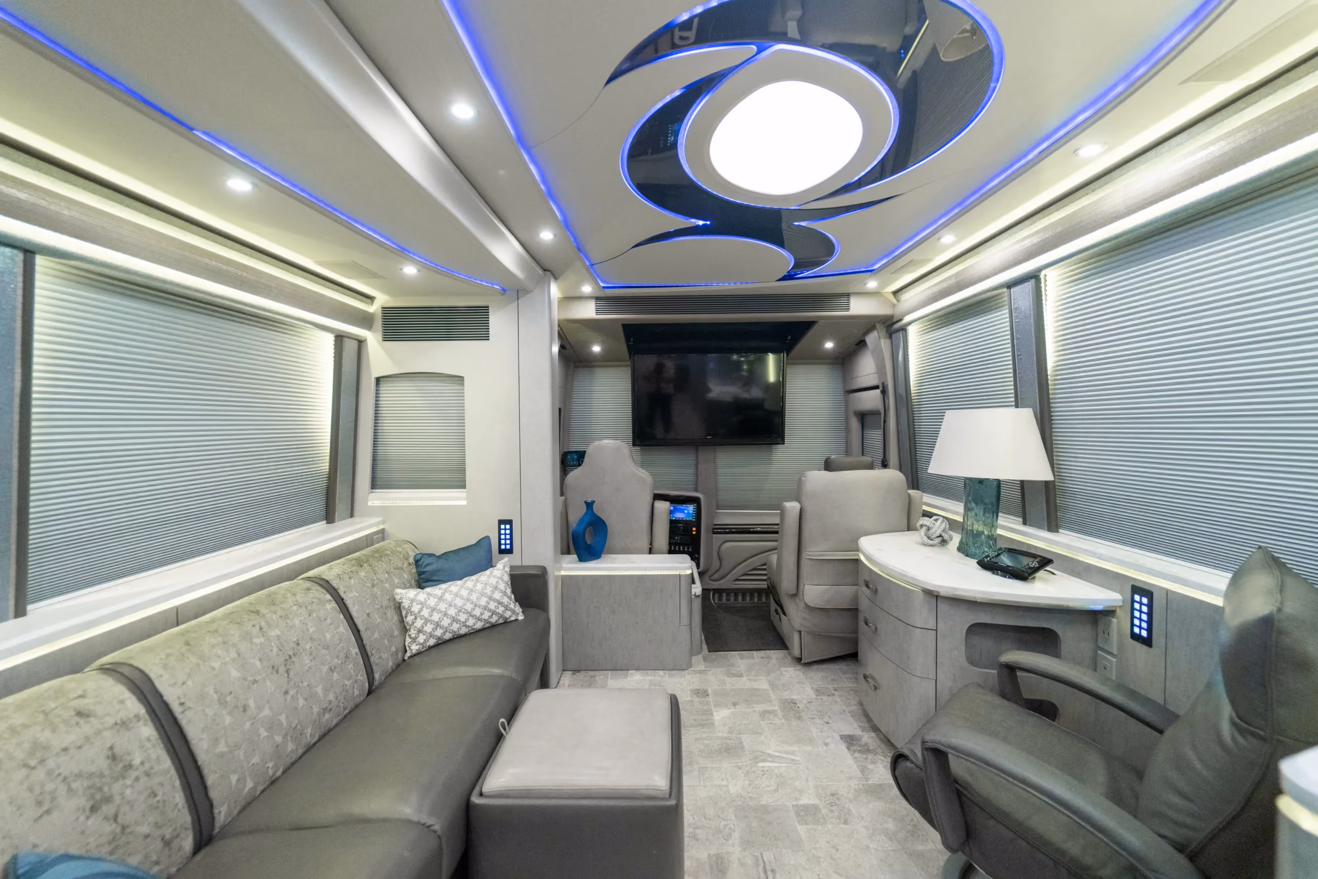 Interior of 2015 Prevost X3-45 Marathon Coach 1216