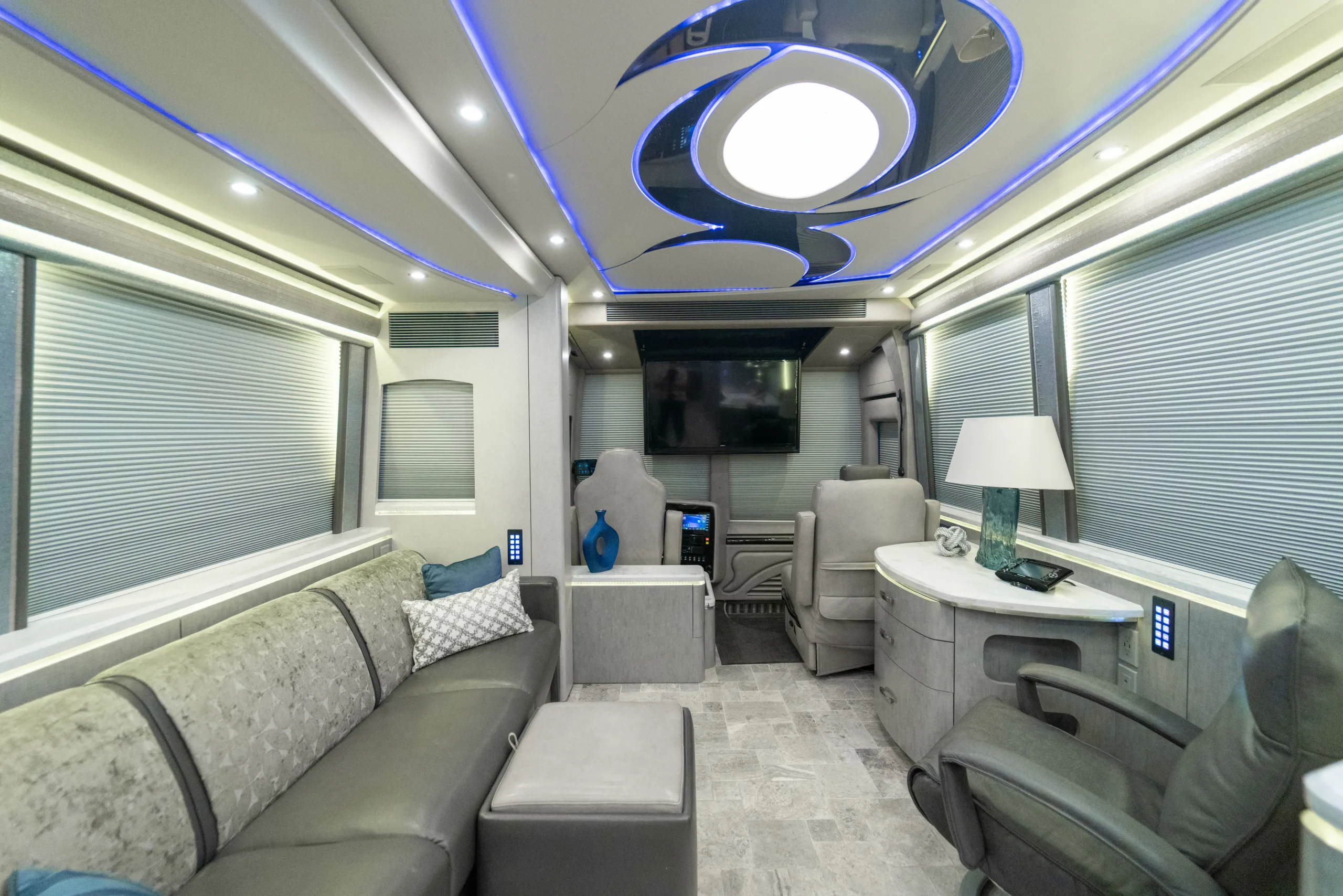 Interior of 2015 Prevost X3-45 Marathon Coach 1216