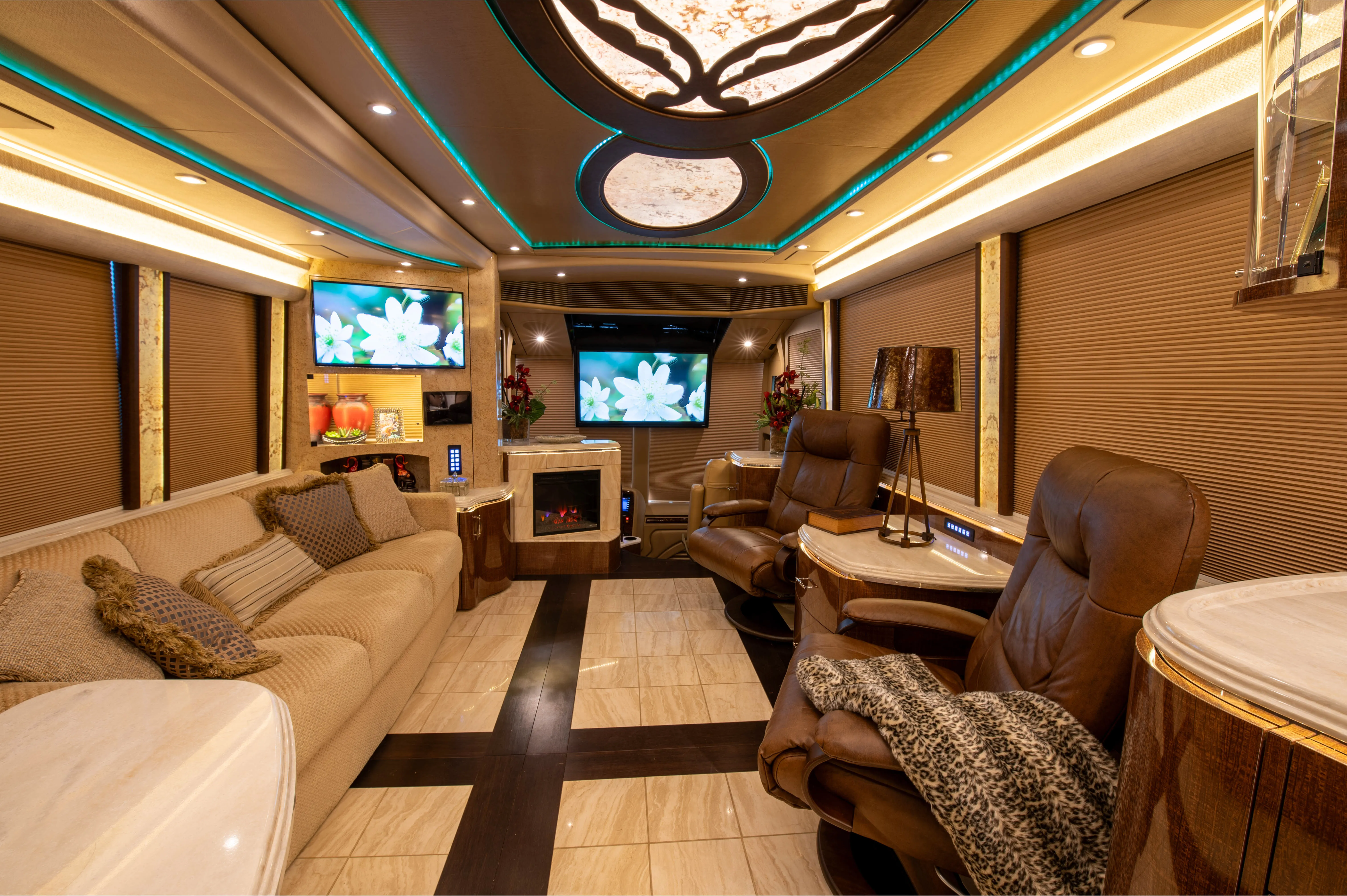 Interior storage area of Marathon Coach 1219