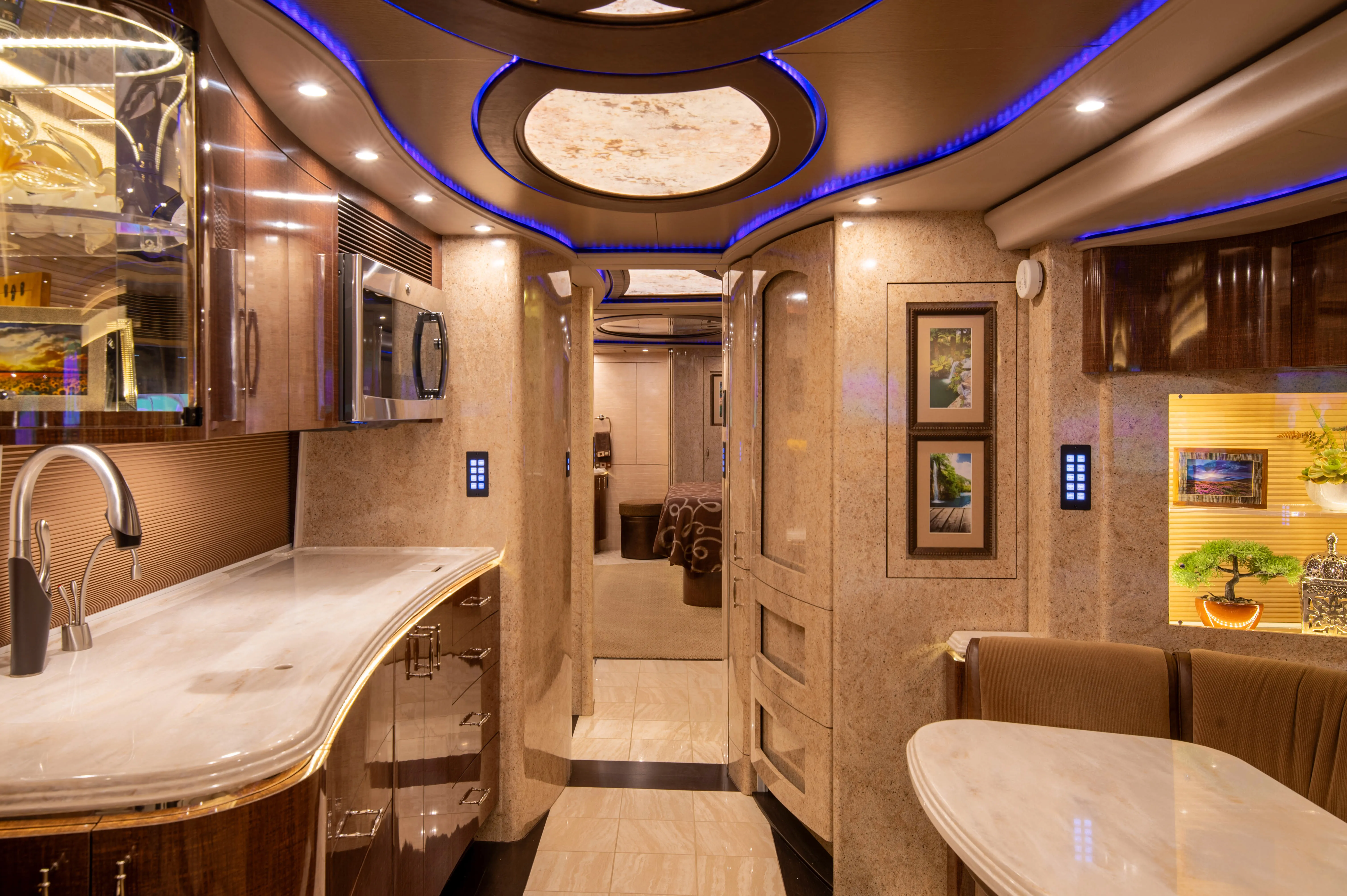 Interior overview of Marathon Coach 1219
