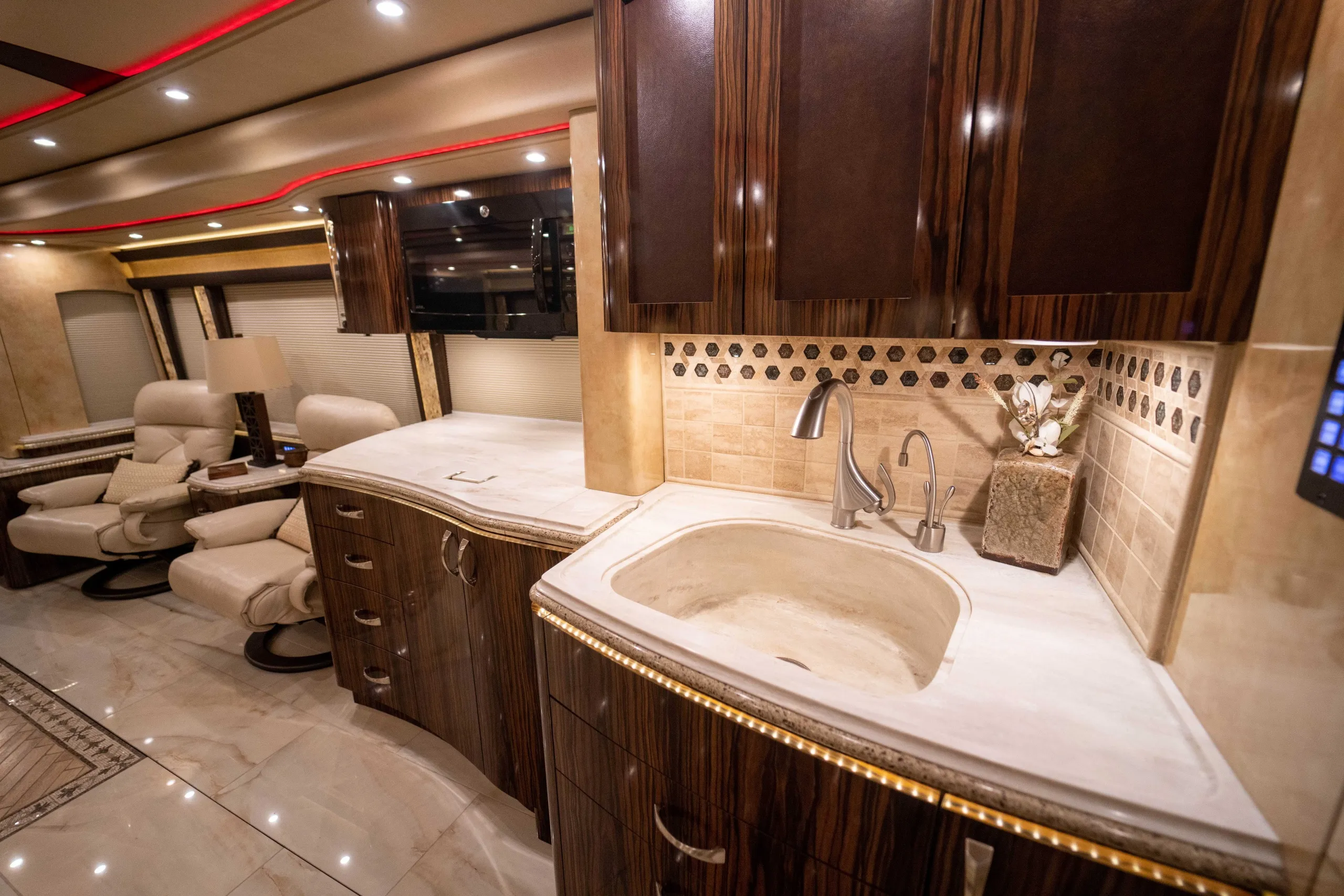 Interior detail of Marathon Coach 1241