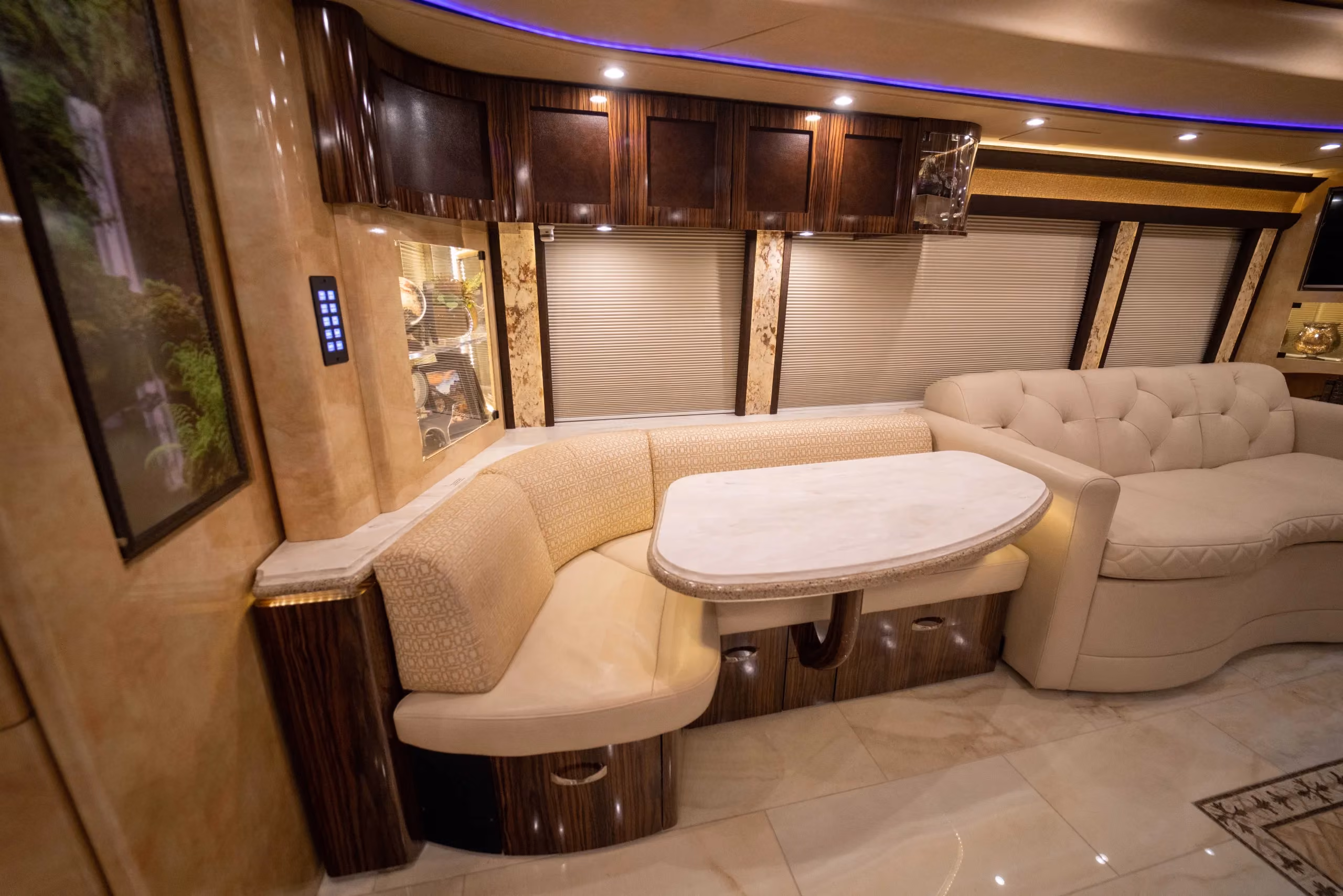 Interior living space of Marathon Coach 1241