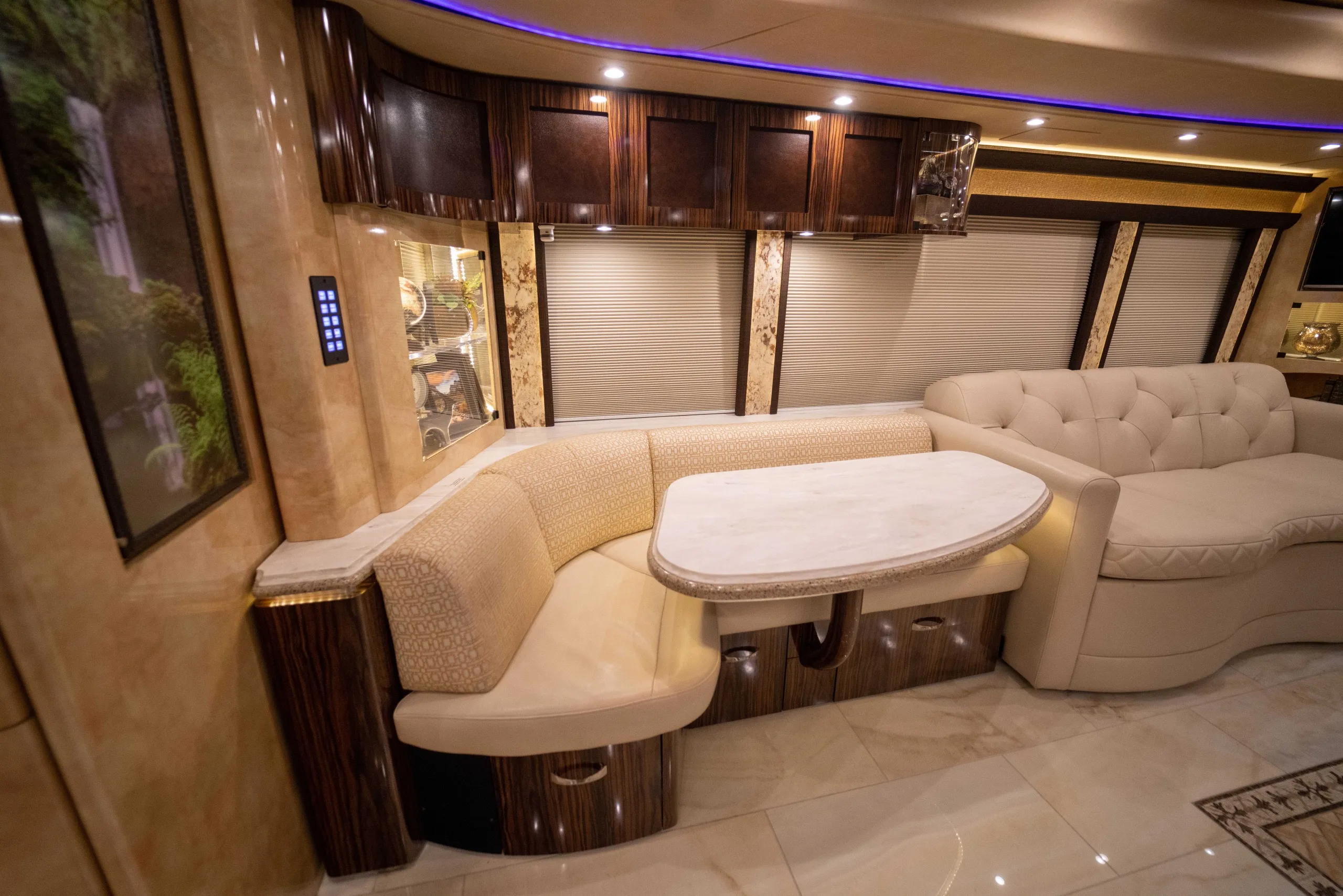 Interior living space of Marathon Coach 1241