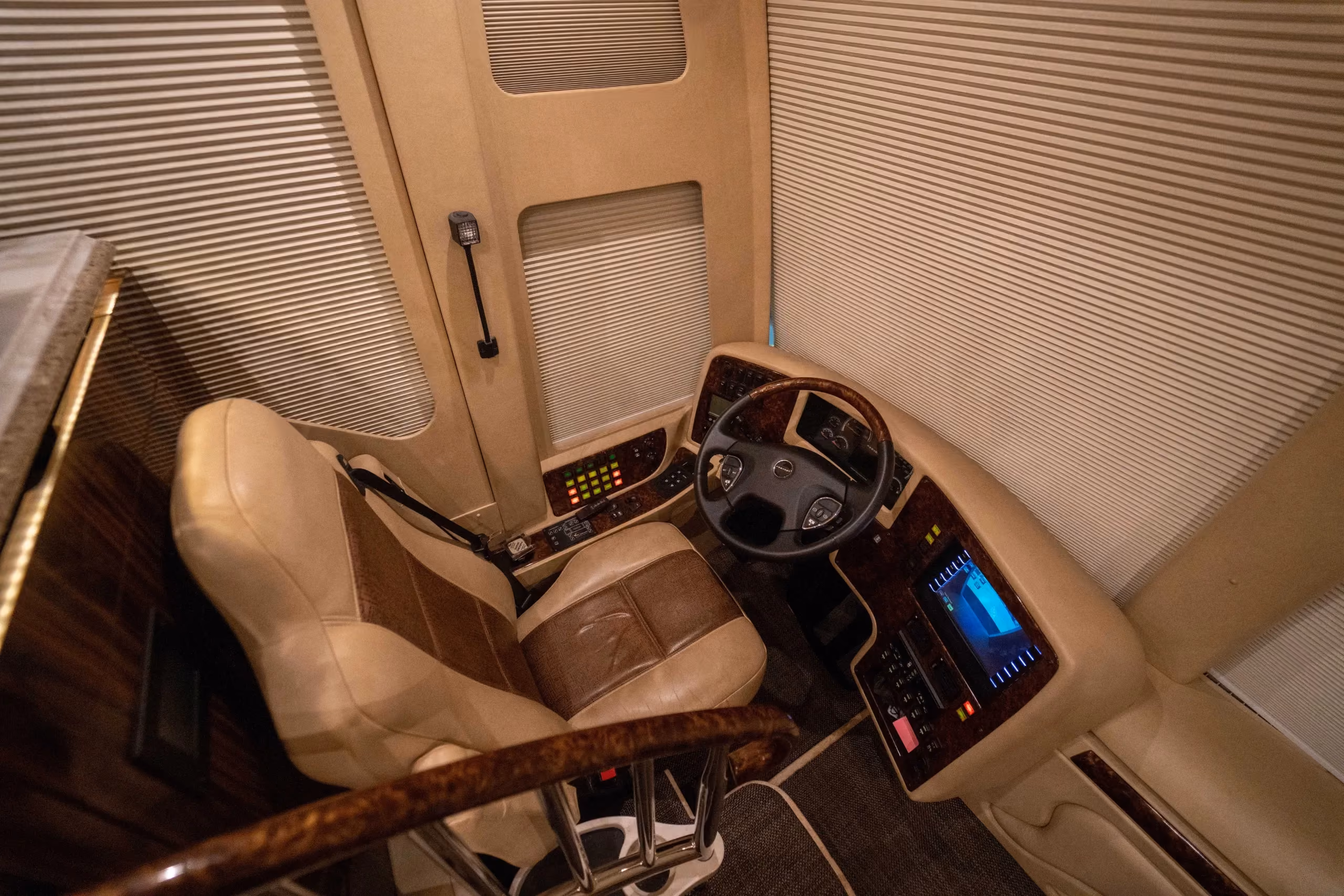 Interior finish and trim detail in Marathon Coach 1241