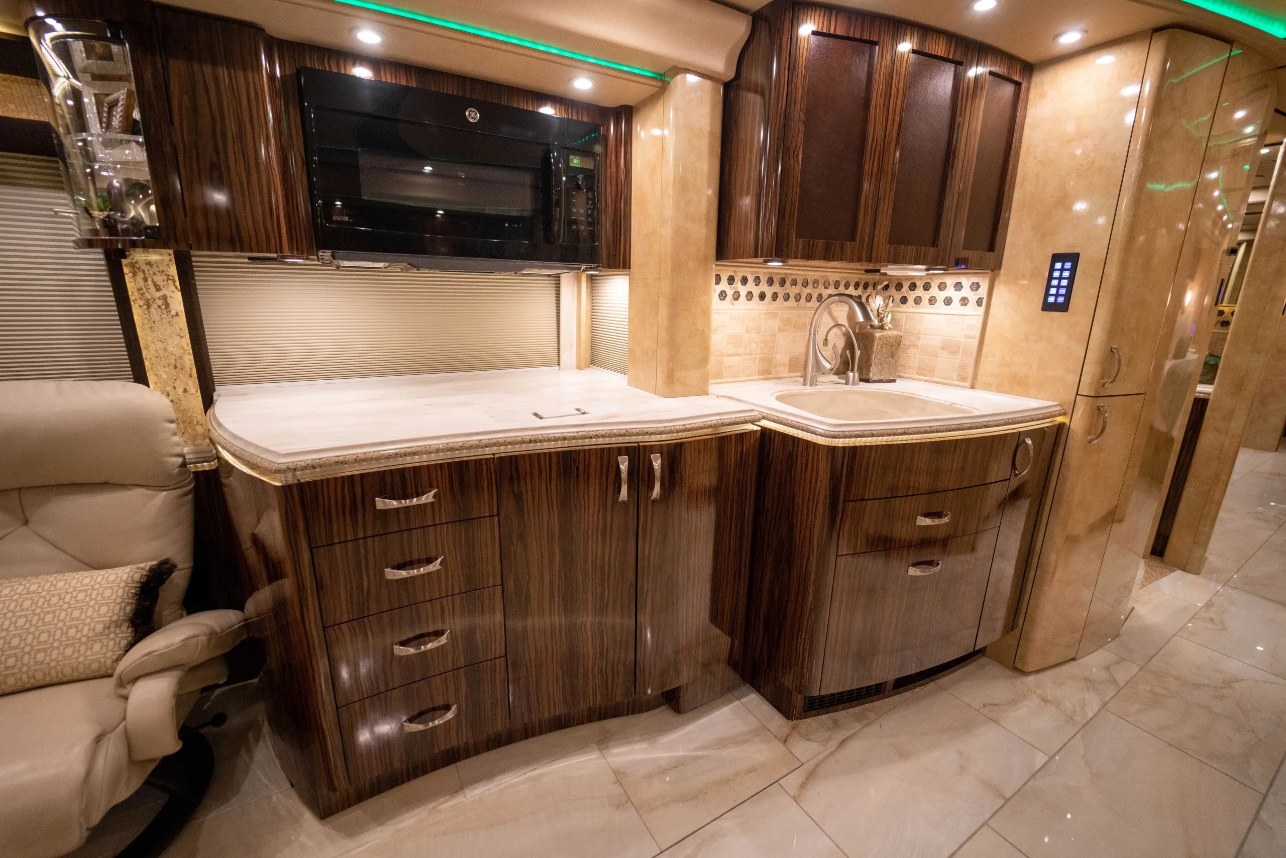 Interior detail of Marathon Coach 1241