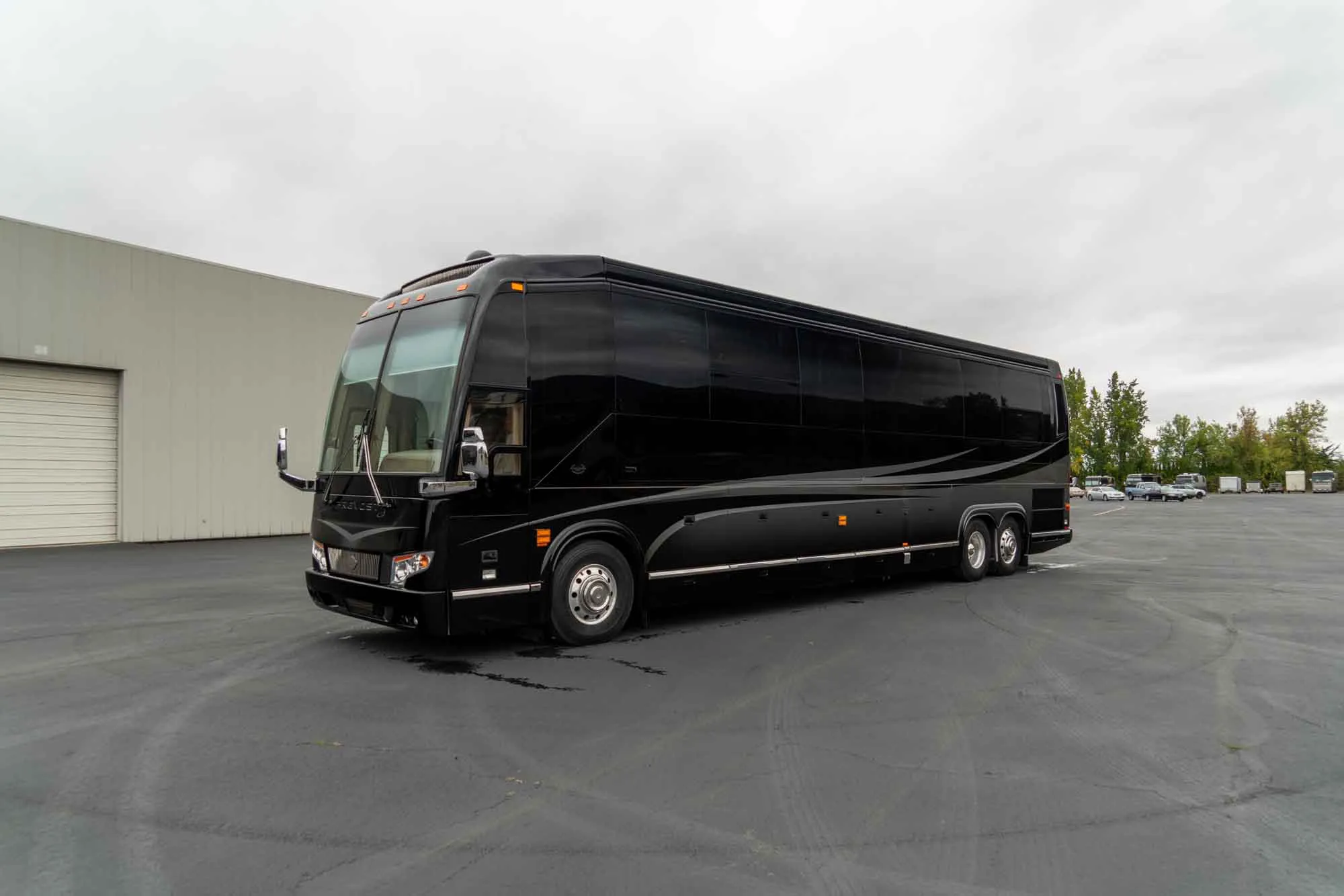 Exterior glamour shot of 2017 Marathon Coach 1253 on Prevost H3-45 chassis