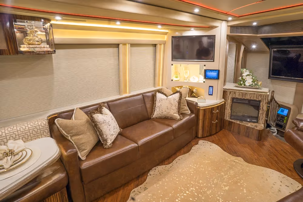 Interior storage area of Marathon Coach 1262