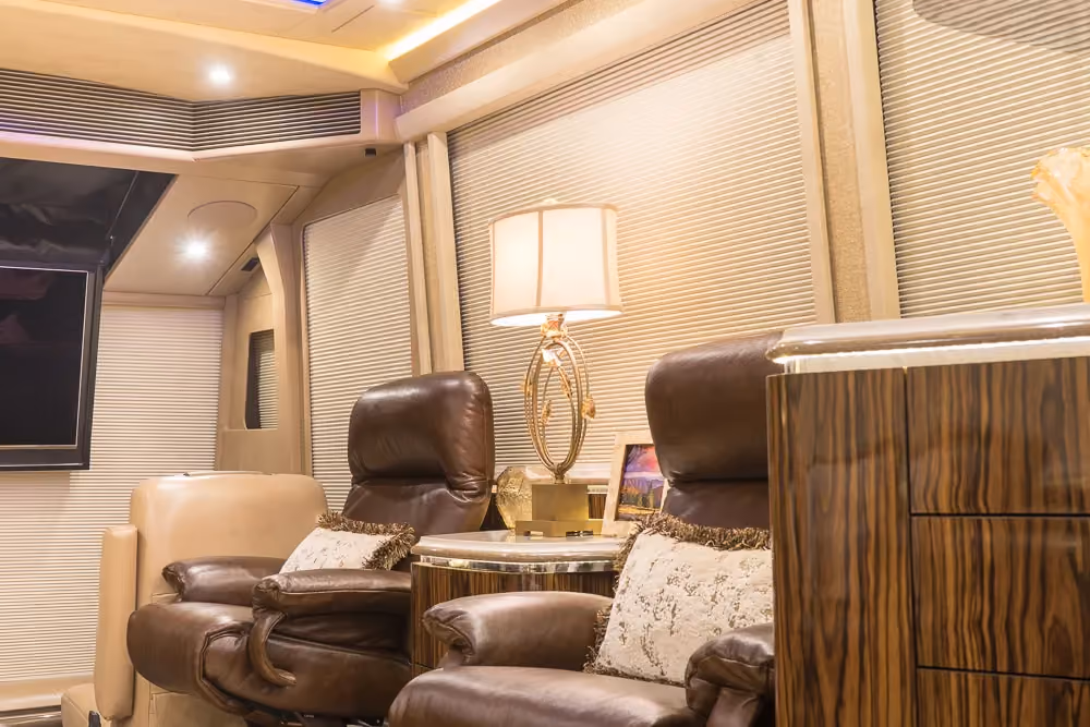 Interior bedroom detail of Marathon Coach 1262
