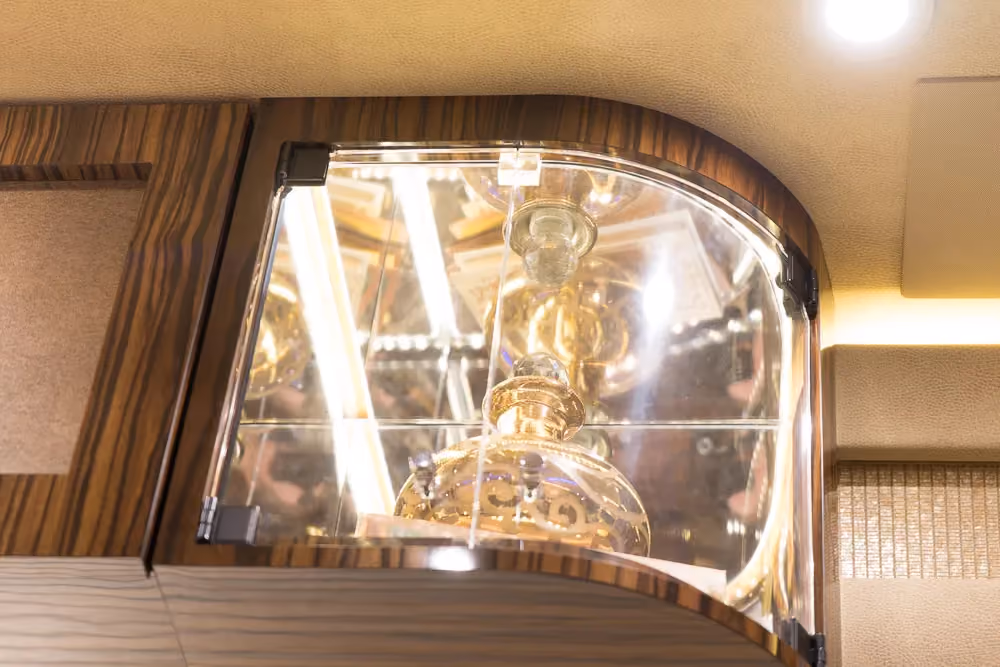 Interior lighting fixture detail in Marathon Coach 1262