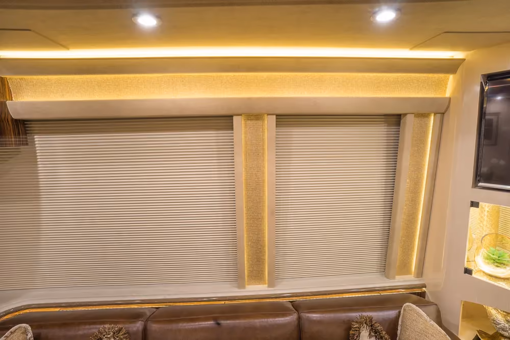 Interior trim and finish close-up in Marathon Coach 1262