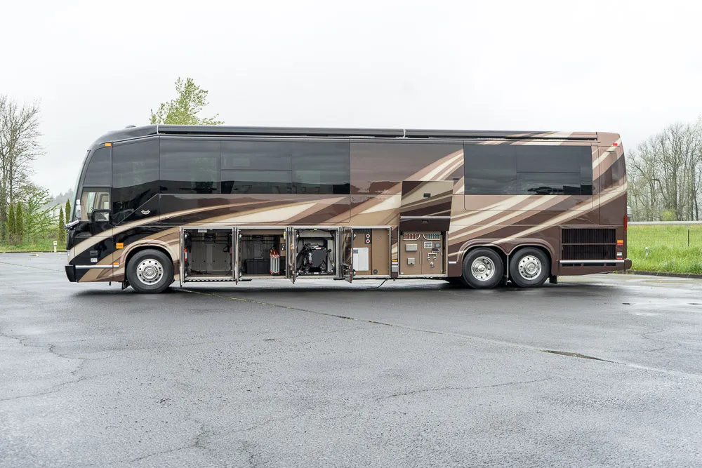 Exterior front fascia detail of 2018 Marathon Coach 1262