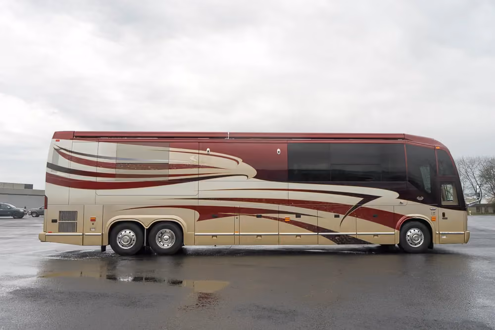 Interior finish and trim detail in Marathon Coach 1275