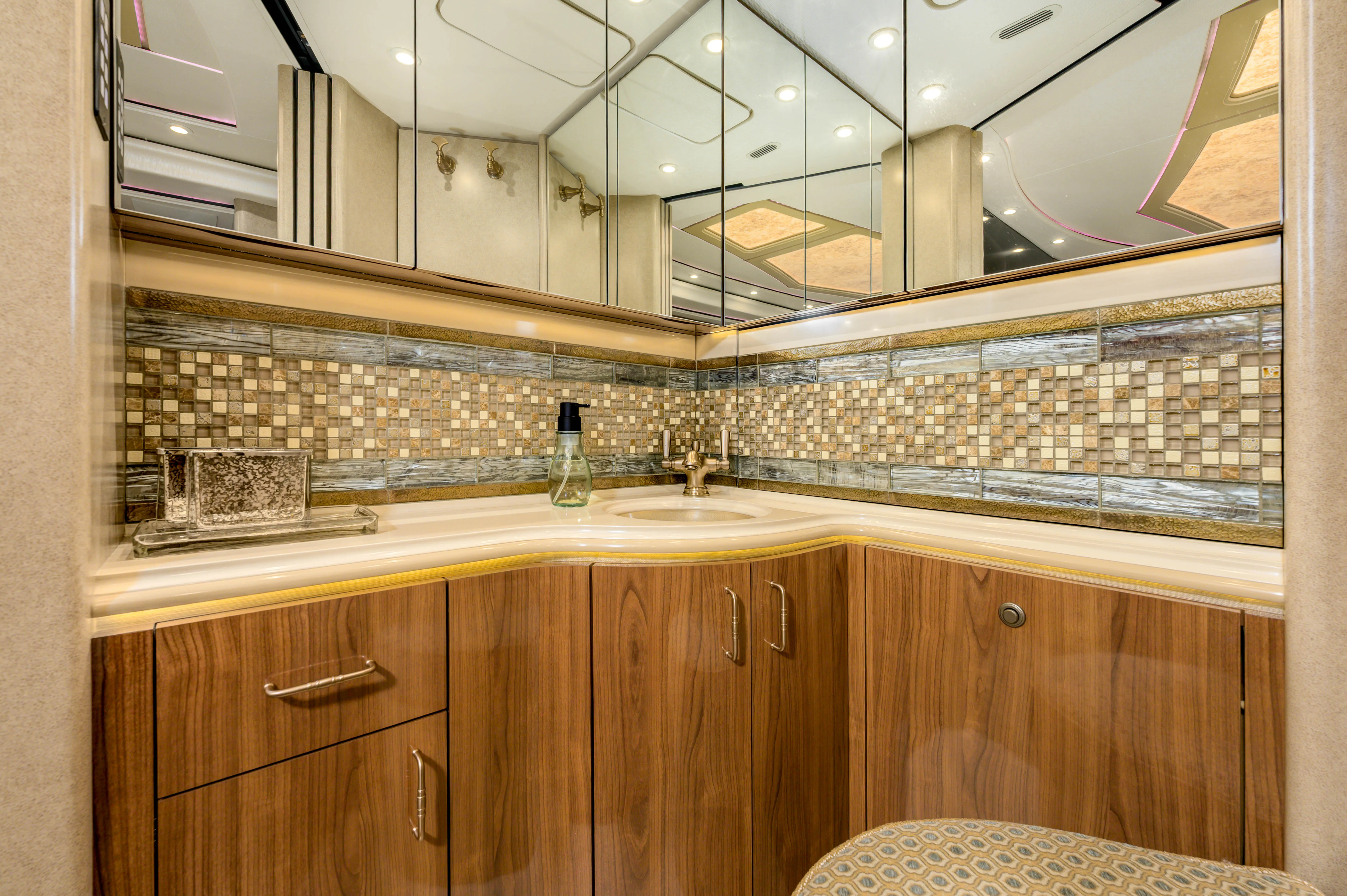 Interior closet and wardrobe in Marathon Coach 1288
