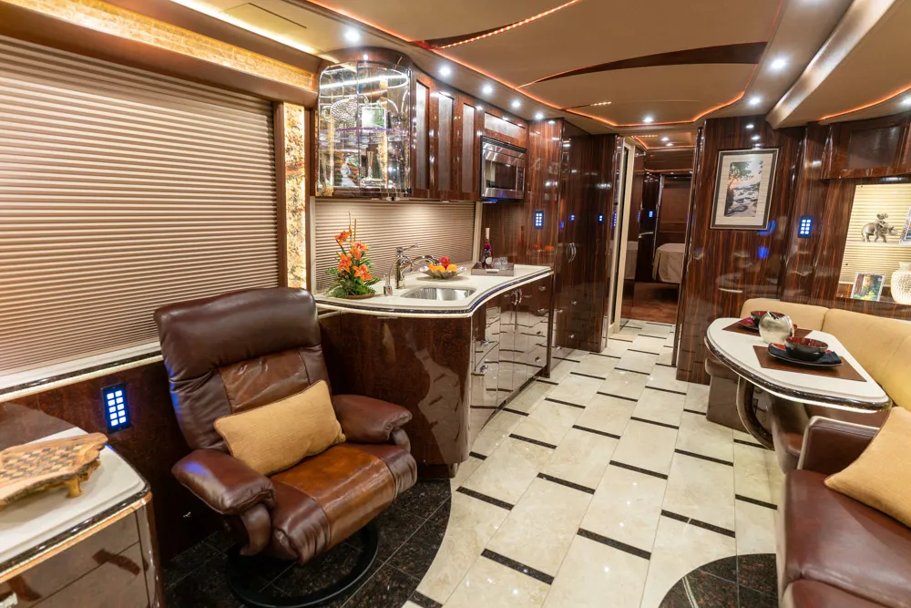 Interior overview of Marathon Coach 1301