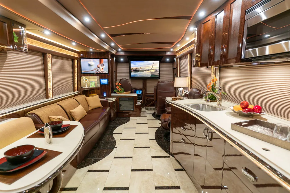 Interior storage area of Marathon Coach 1301