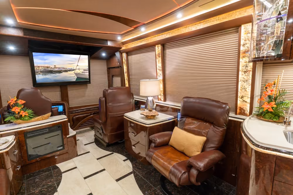 Interior finishes of Marathon Coach 1301