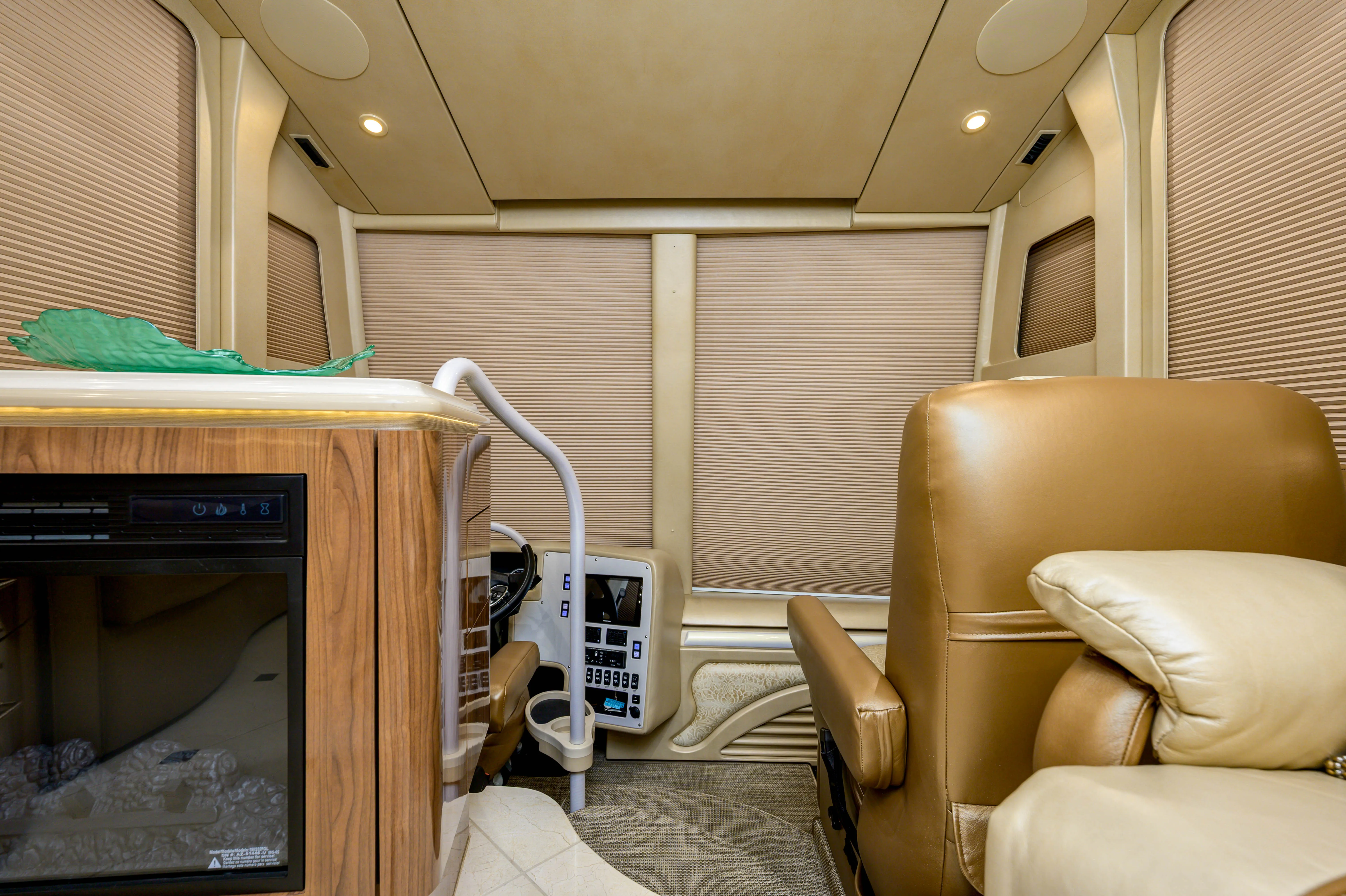 Interior driver area of 2019 Marathon Coach 1288