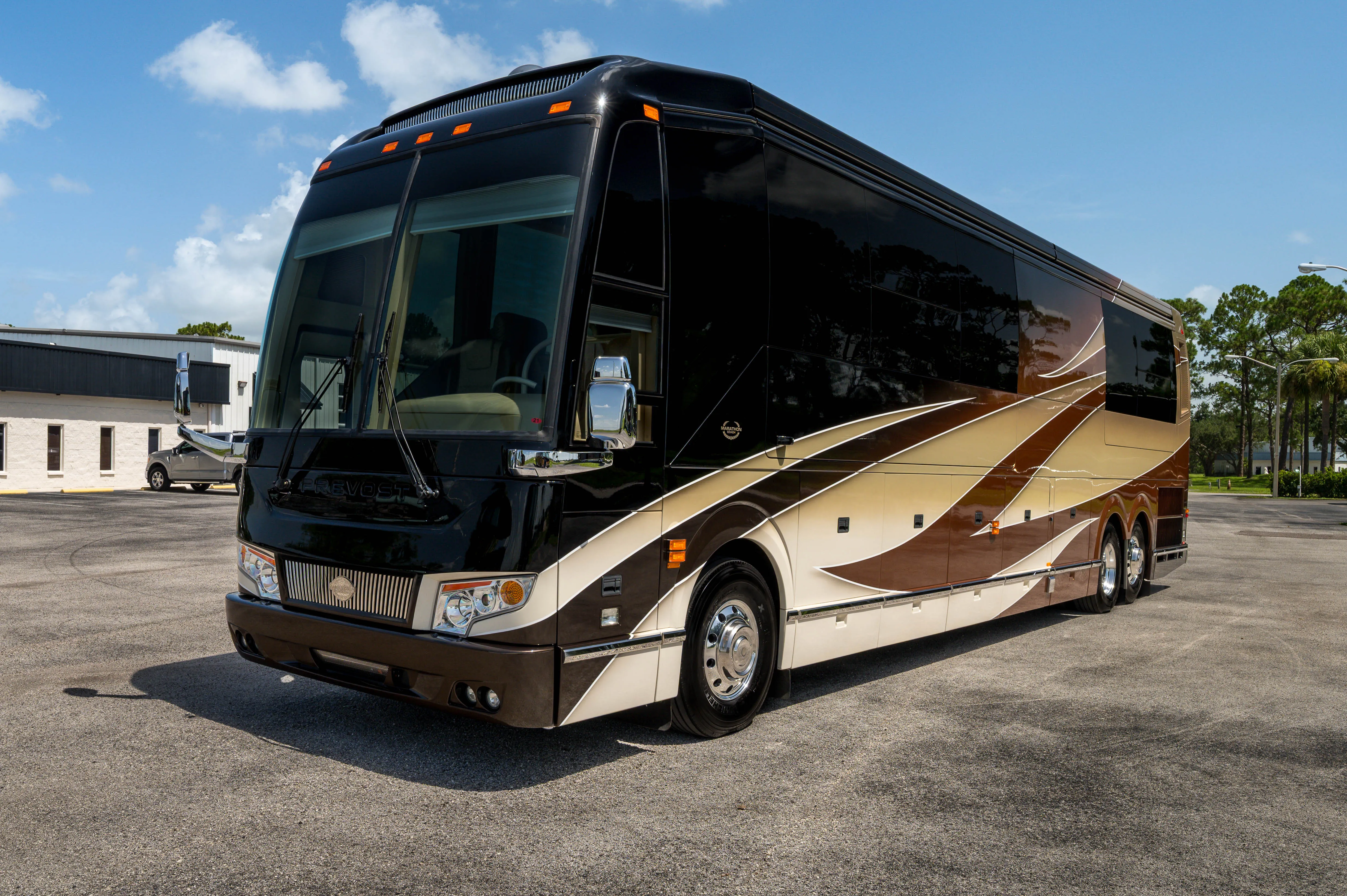 Interior craftsmanship detail in 2019 Marathon Coach 1288