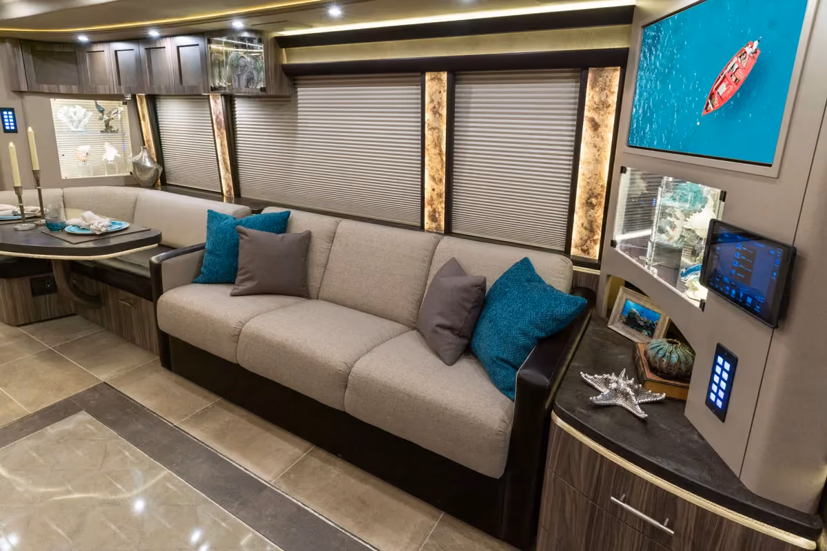 Interior overview of Marathon Coach 1303