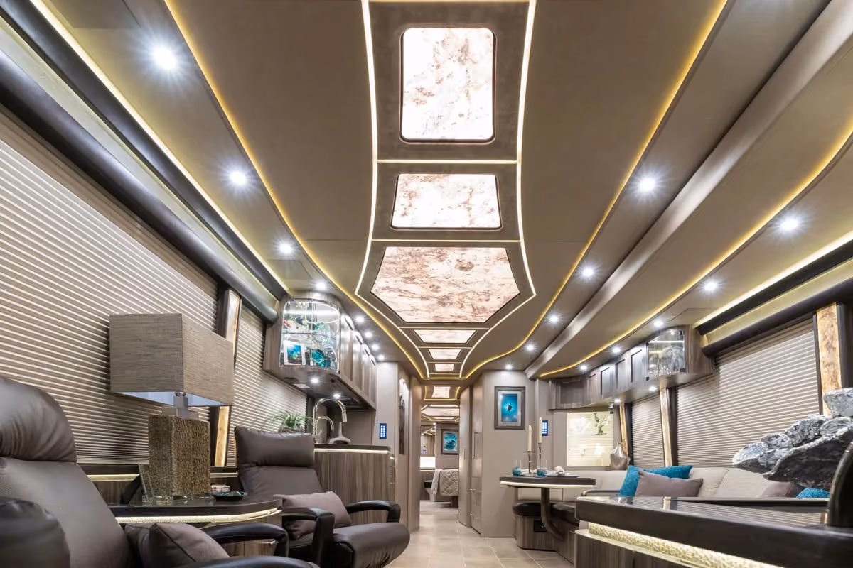 Interior finish detail of Marathon Coach 1303