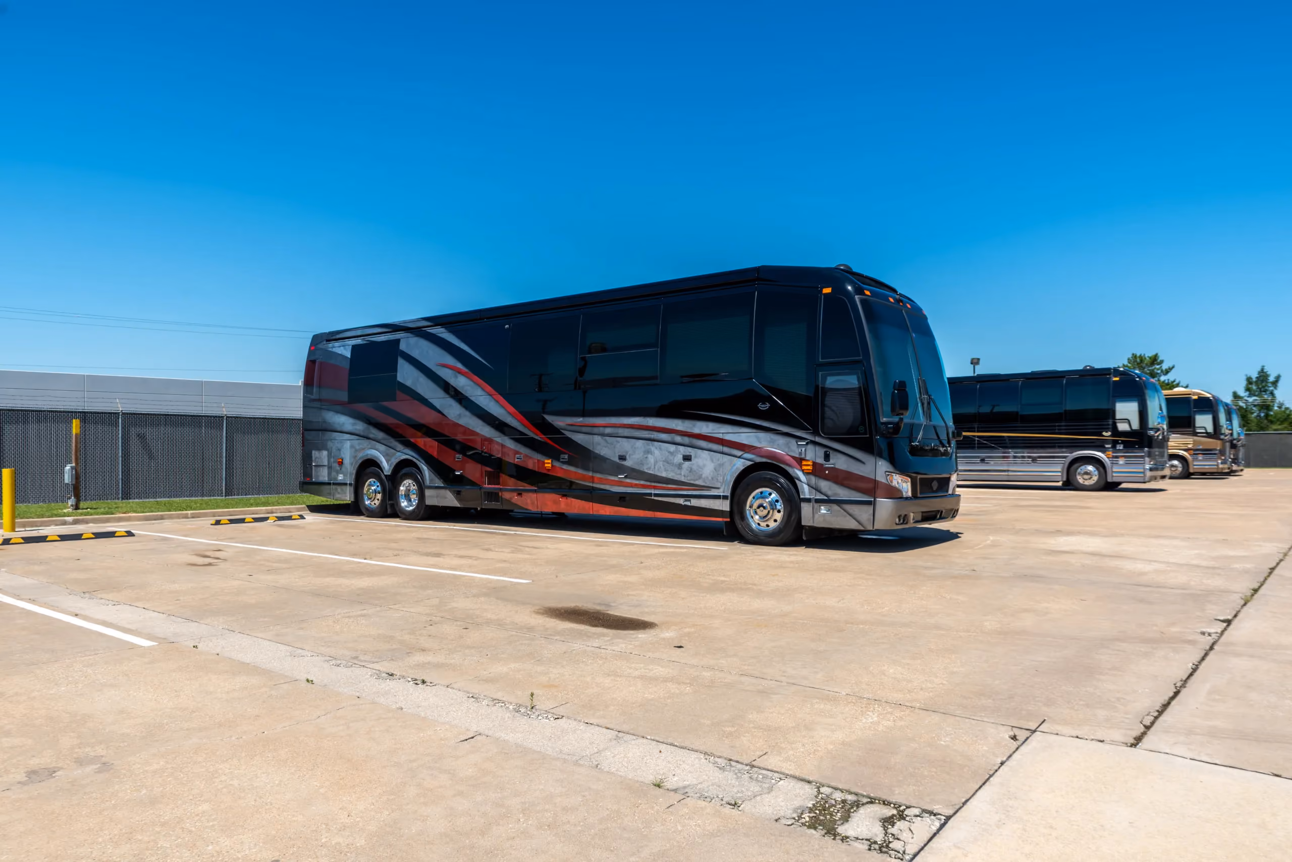 Exterior glamour shot of 2021 Marathon Coach 1321 on Prevost H3-45 chassis