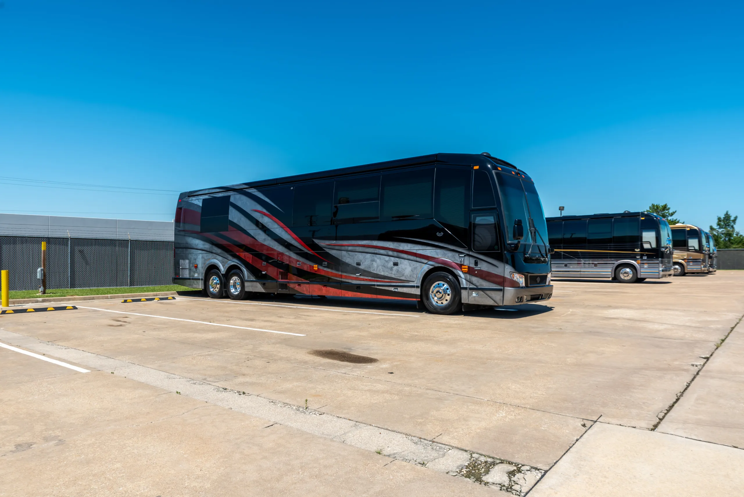 Exterior glamour shot of 2021 Marathon Coach 1321 on Prevost H3-45 chassis