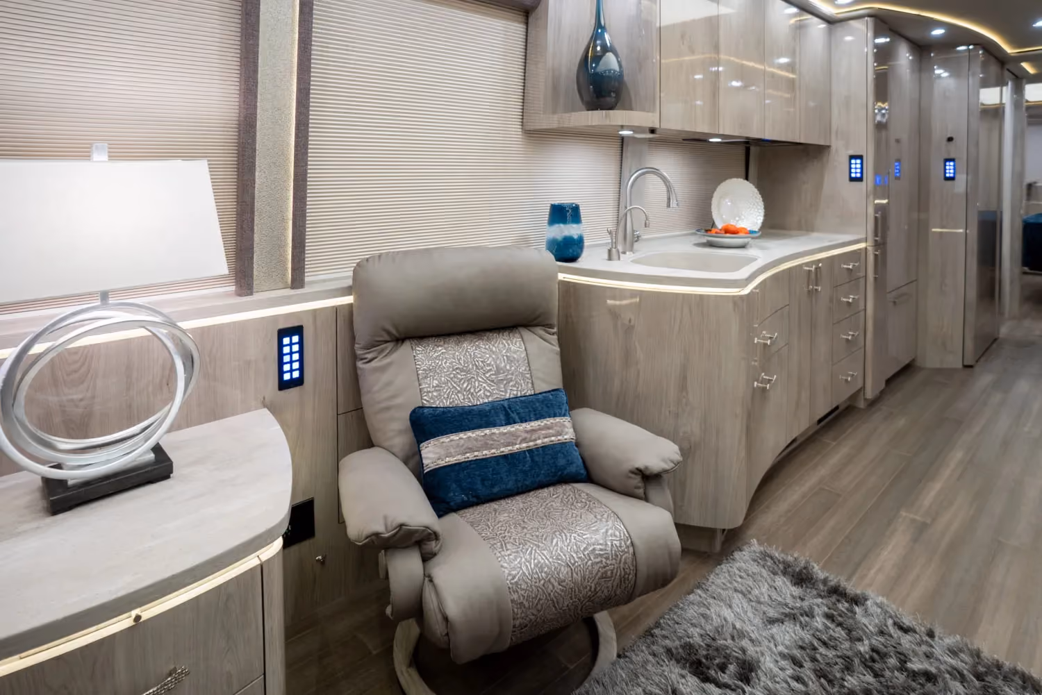 Interior overview of Marathon Coach 1330
