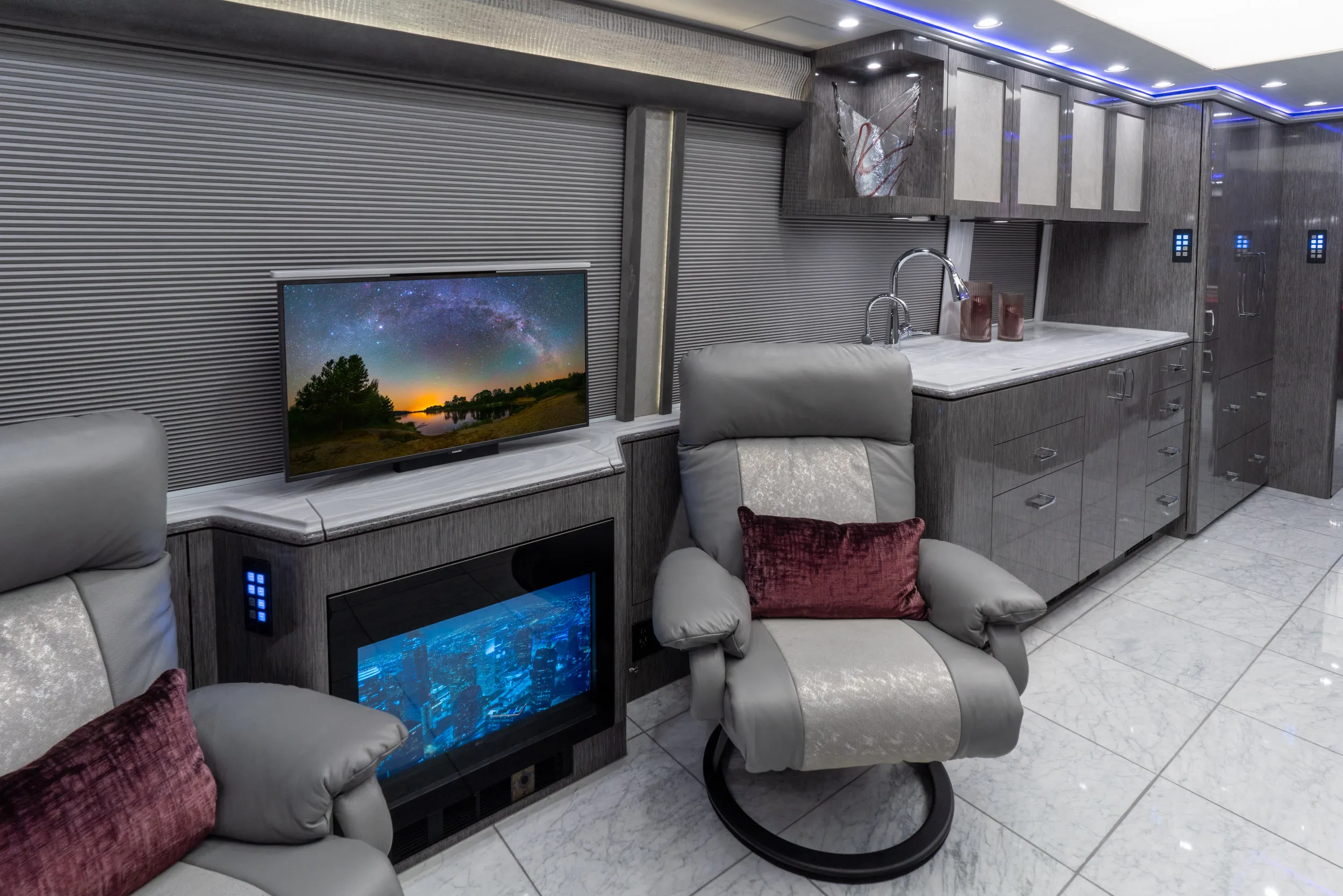 Interior overview of Marathon Coach 1328