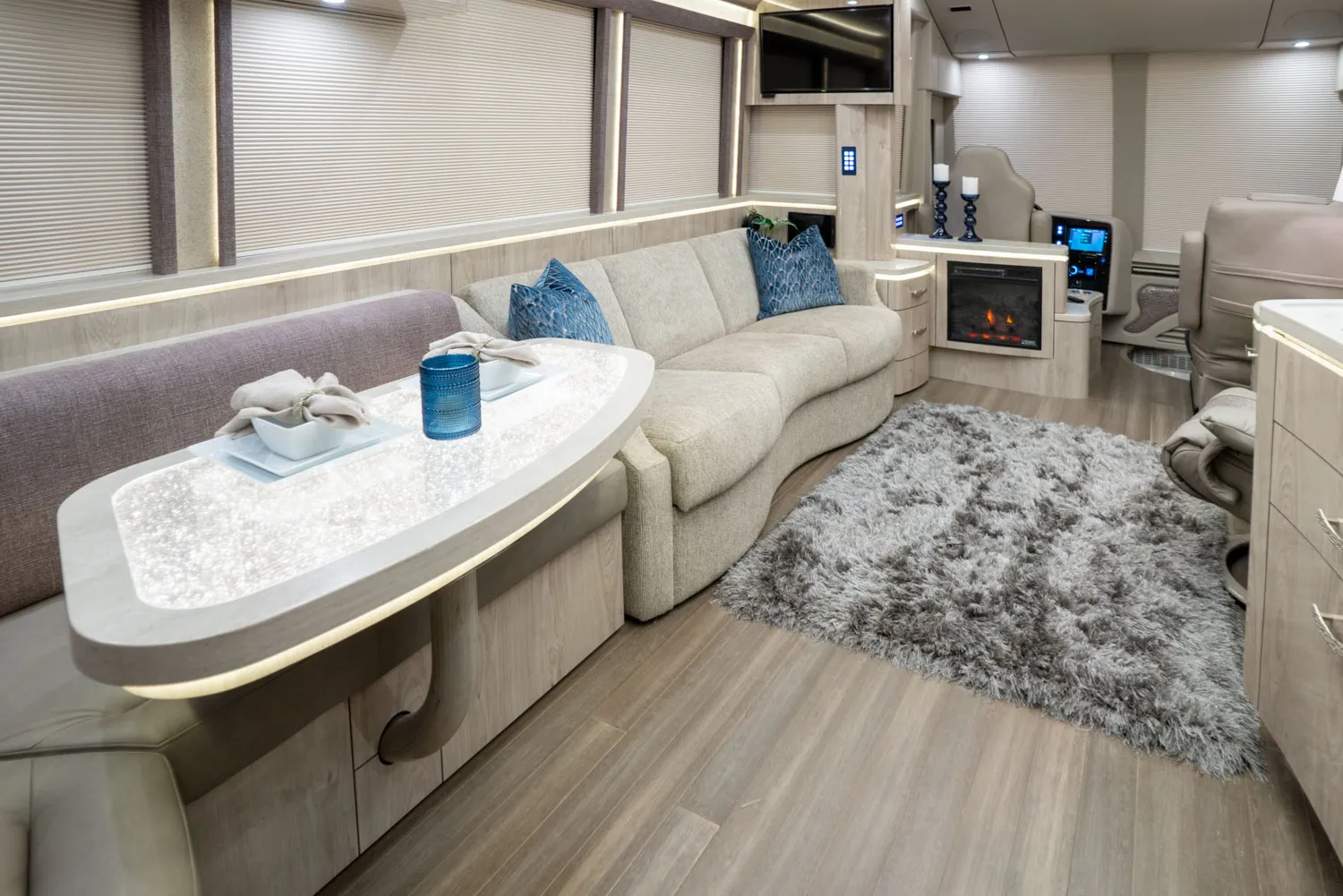 Interior storage area of Marathon Coach 1330