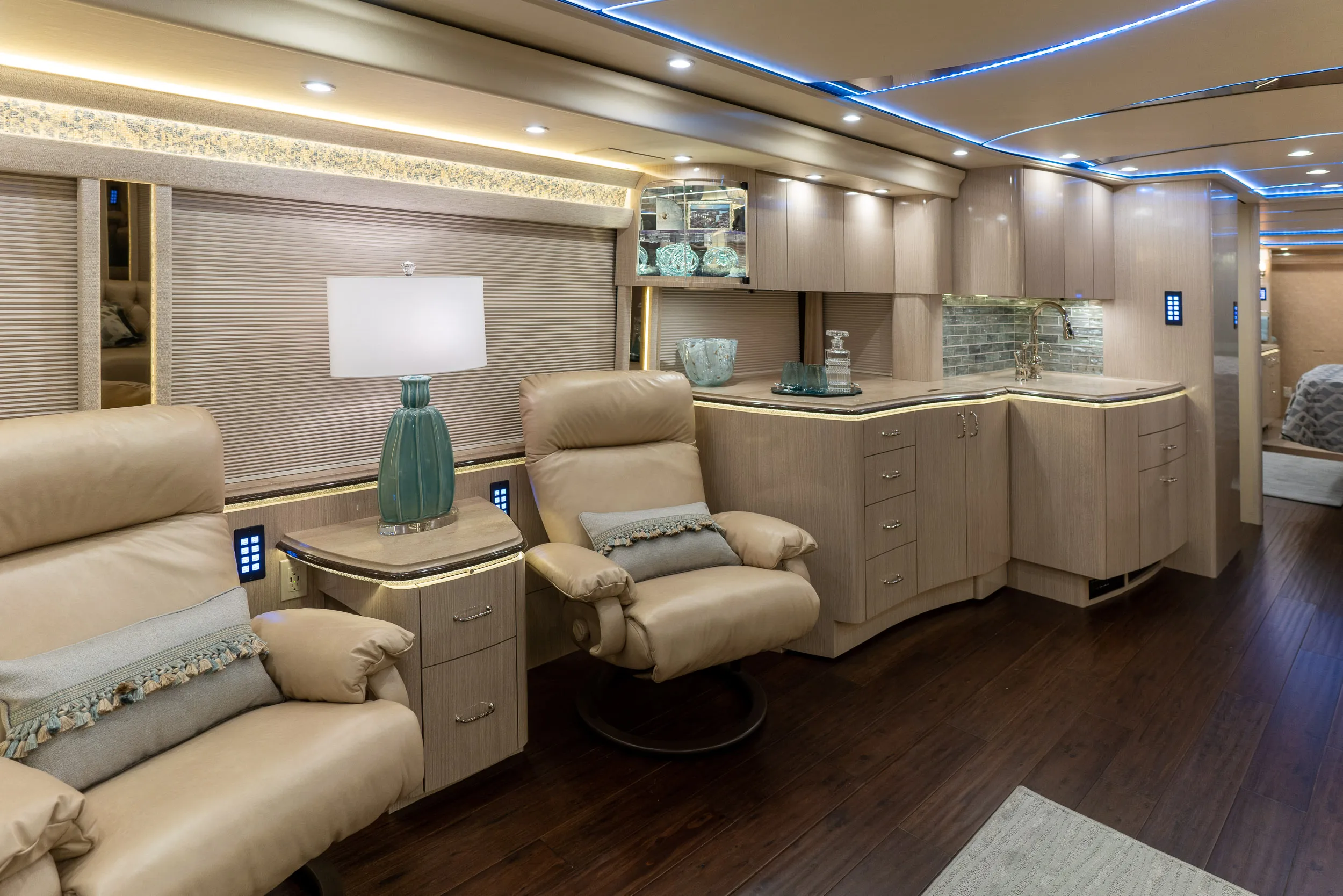Interior living area of Marathon Coach 1332
