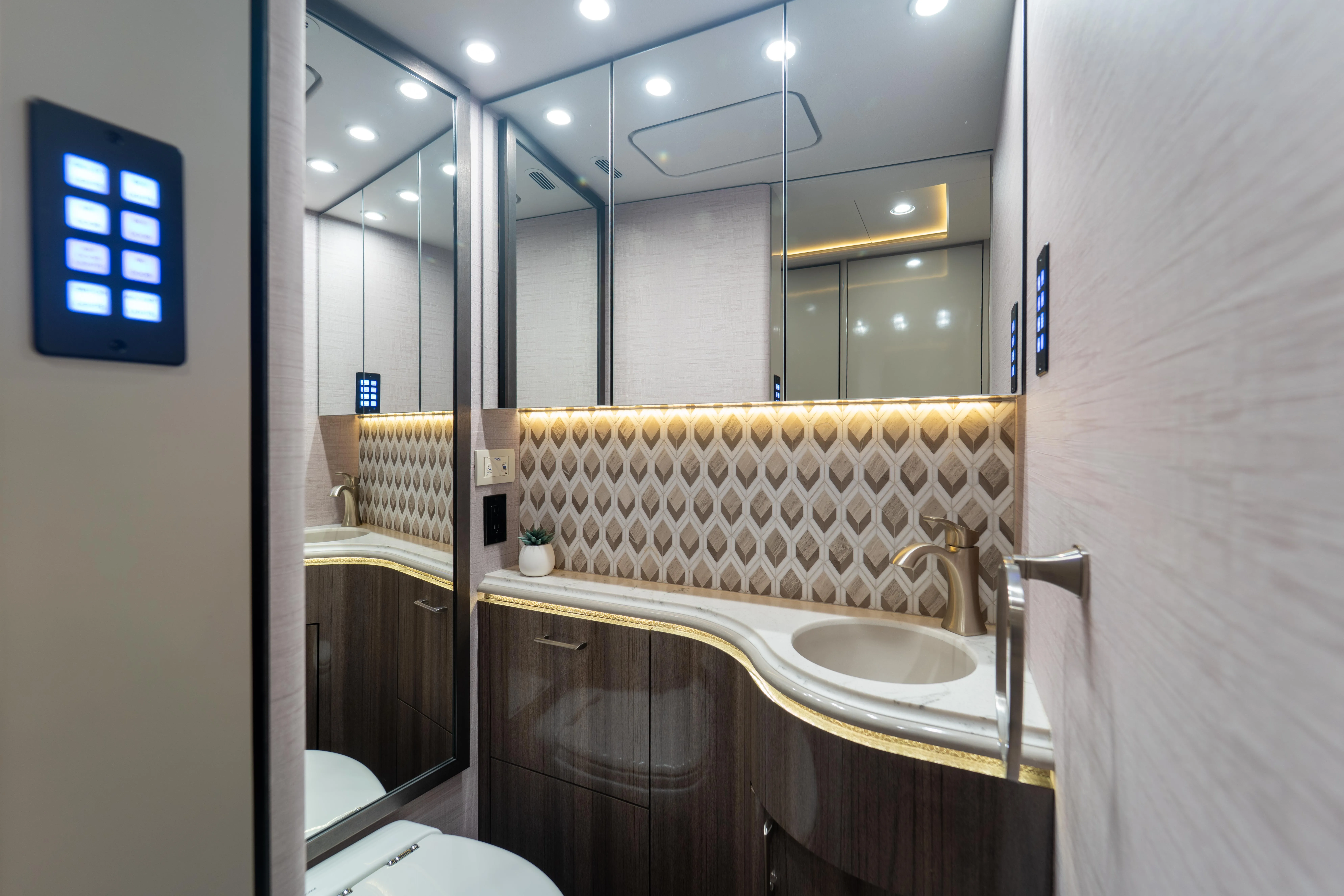 Interior driver area of Marathon Coach 1341