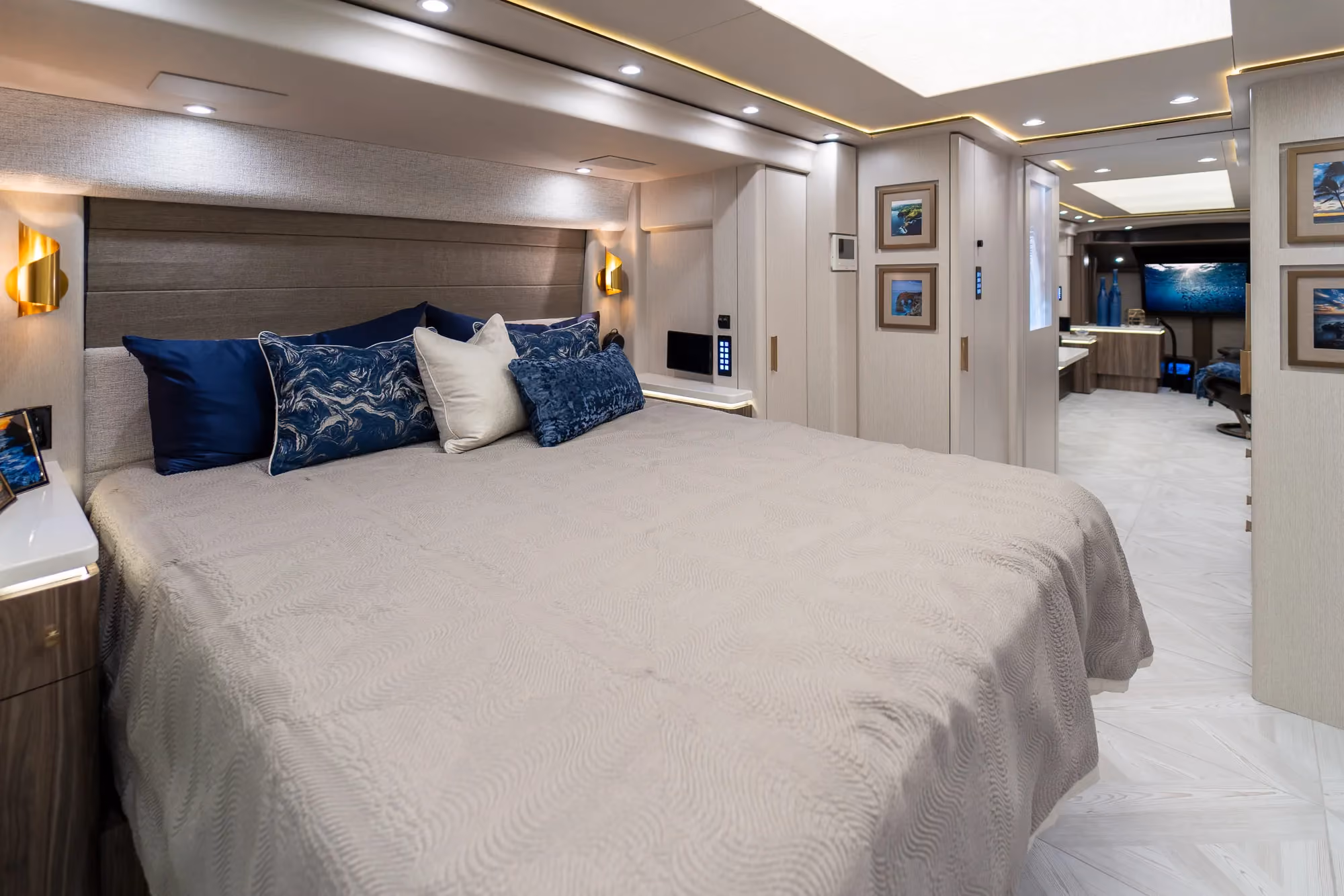 Interior driver area of Marathon Coach 1348