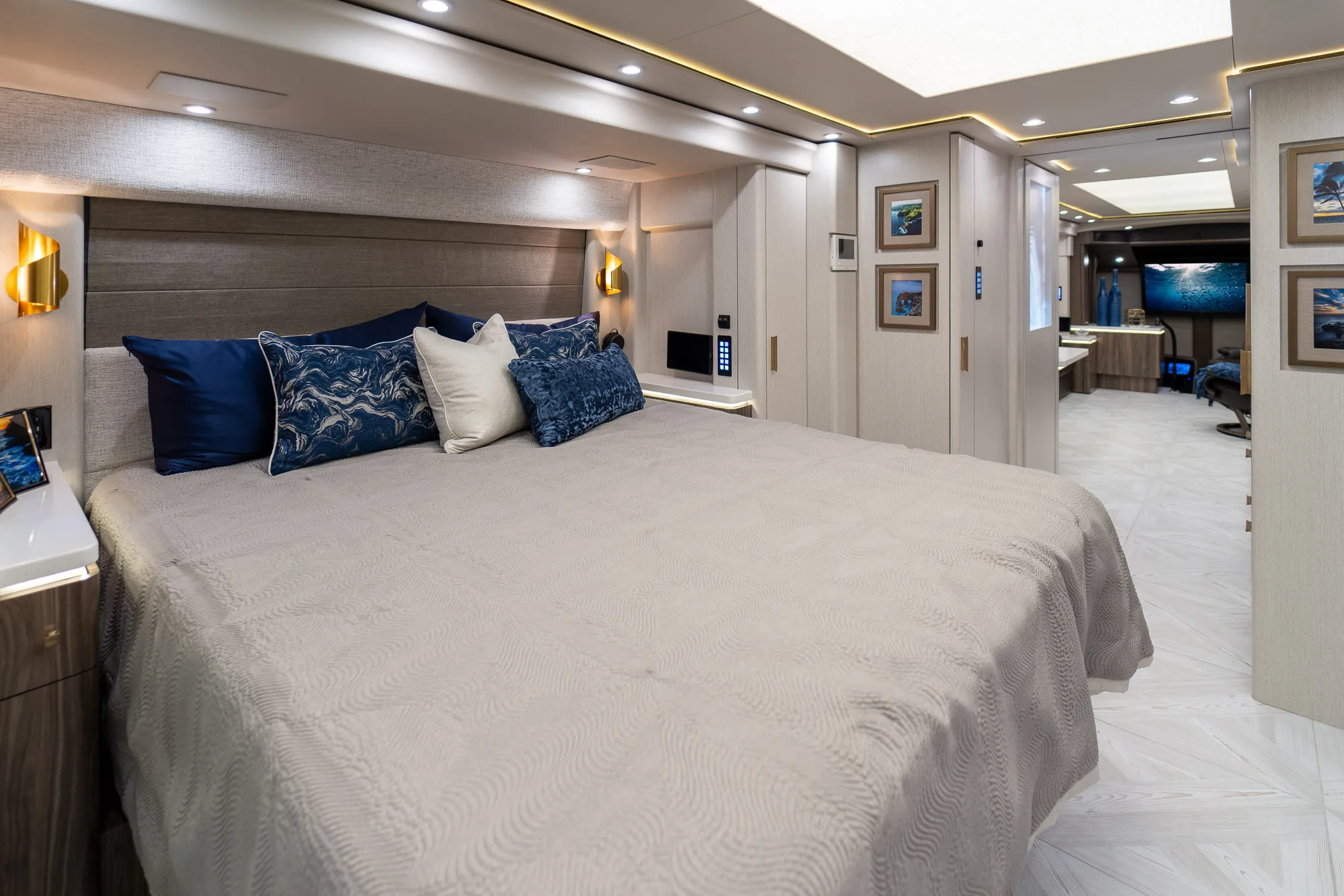 Interior driver area of Marathon Coach 1348