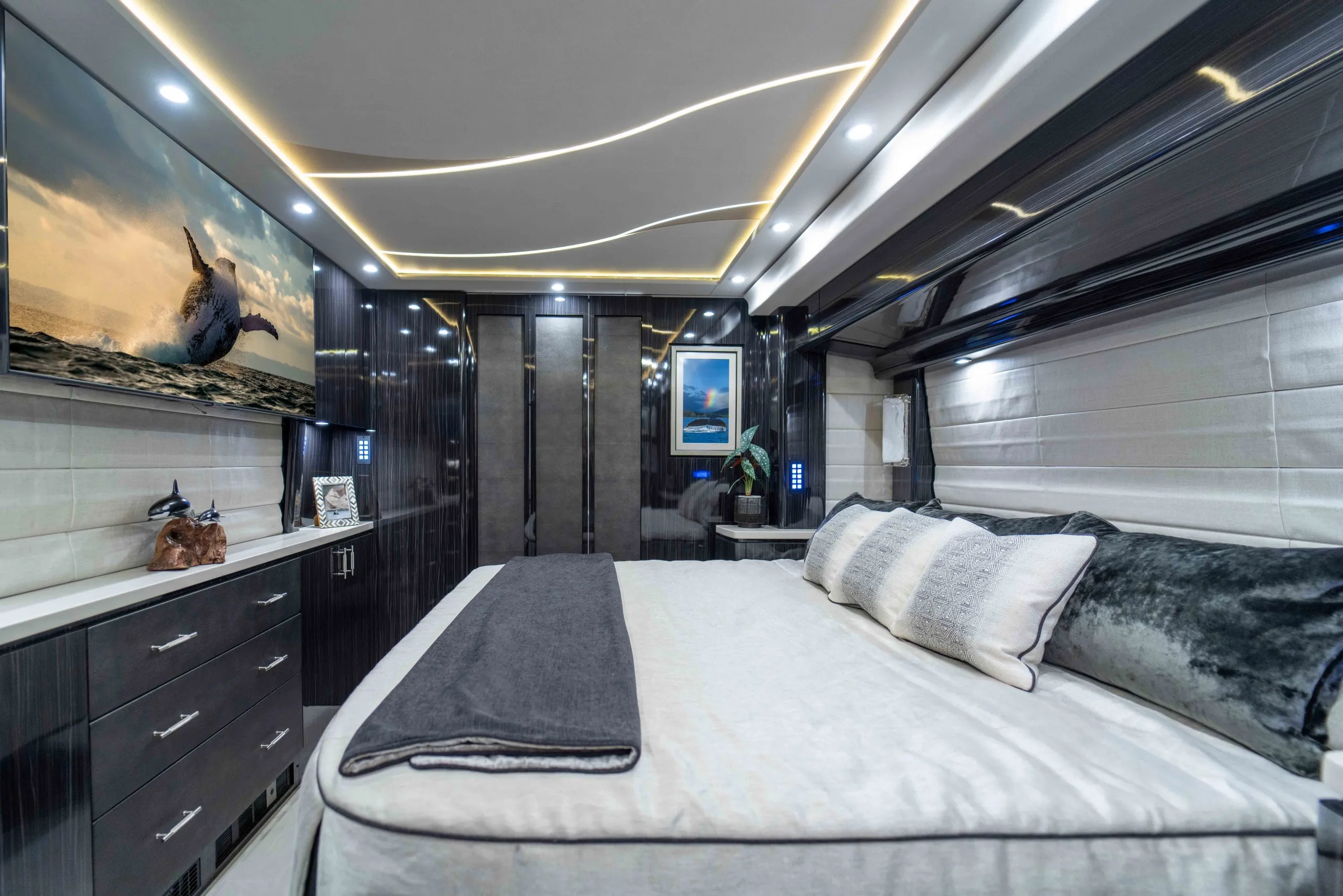 Interior shower area of Marathon Coach 1349