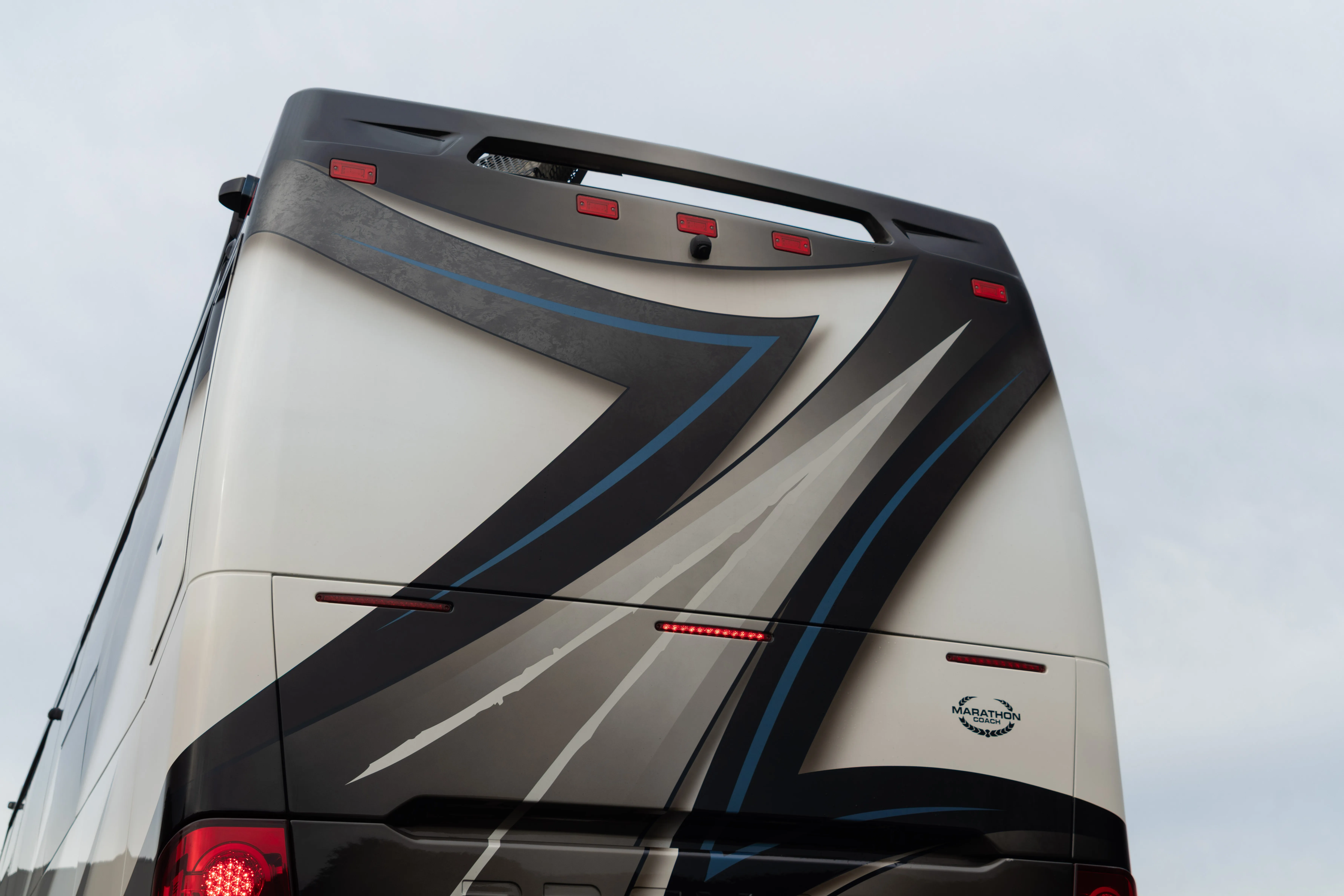 Interior craftsmanship and material detail in 2022 Marathon Coach 1341