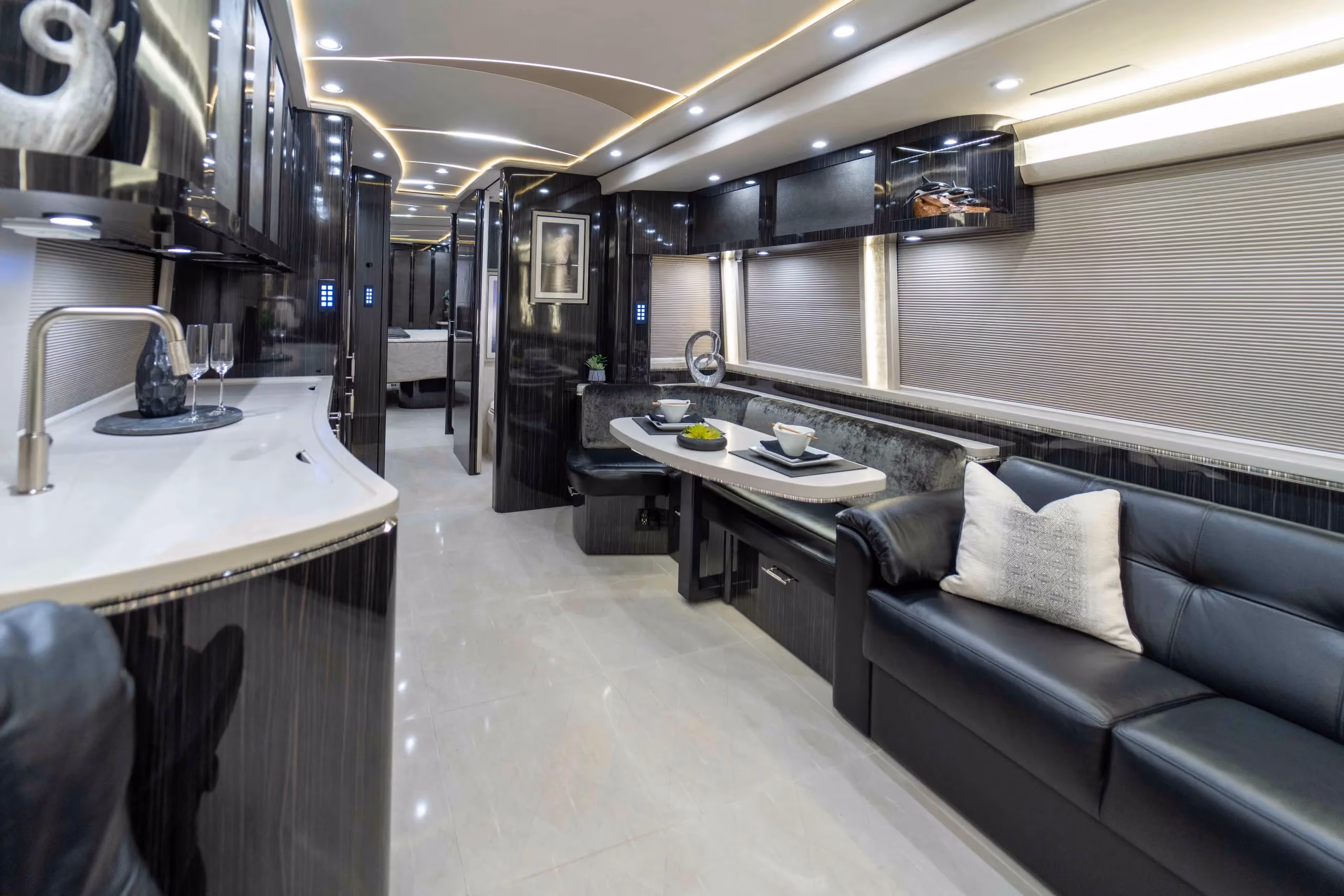 Interior overview of Marathon Coach 1349