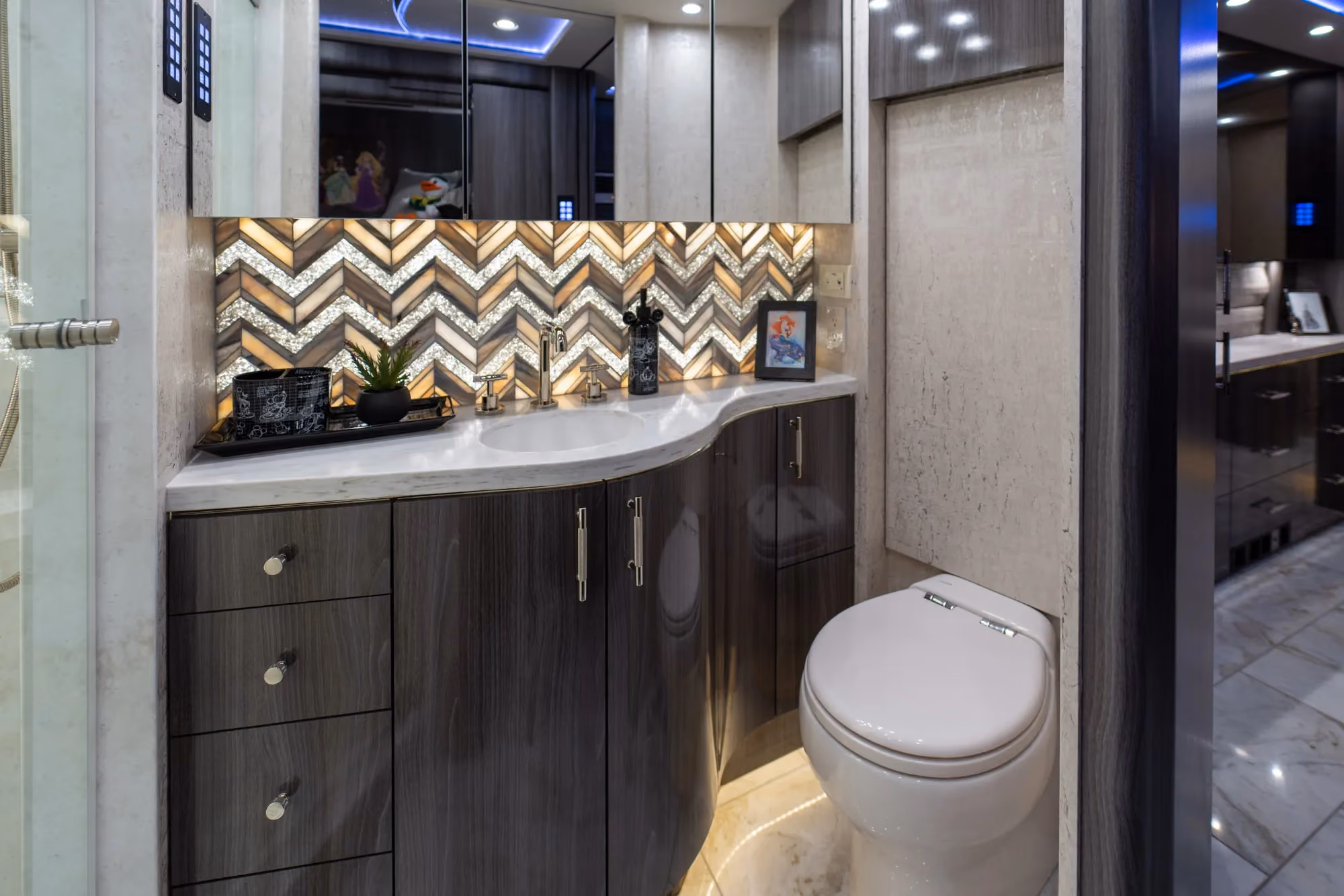 Interior storage area of Marathon Coach 1351